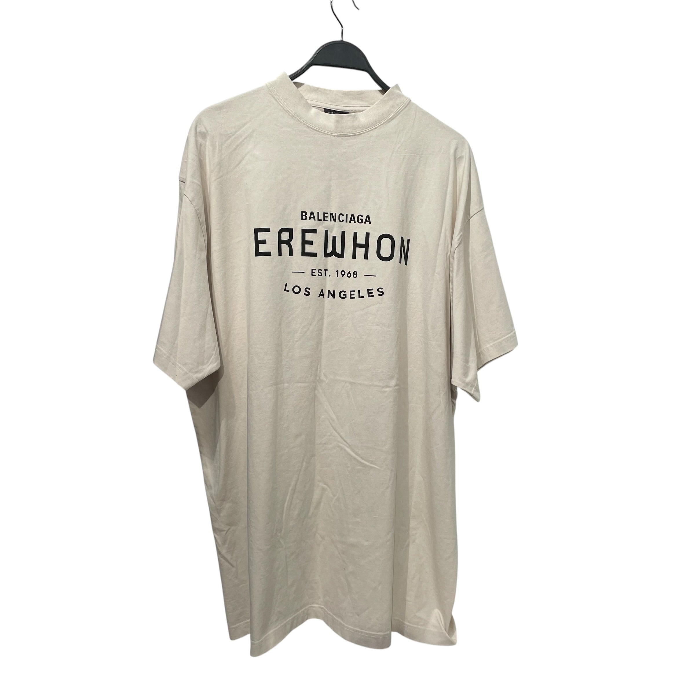 BALENCIAGA/T-Shirt/4/Cotton/CRM/2023 EREWHON BLK PRINT view 1
