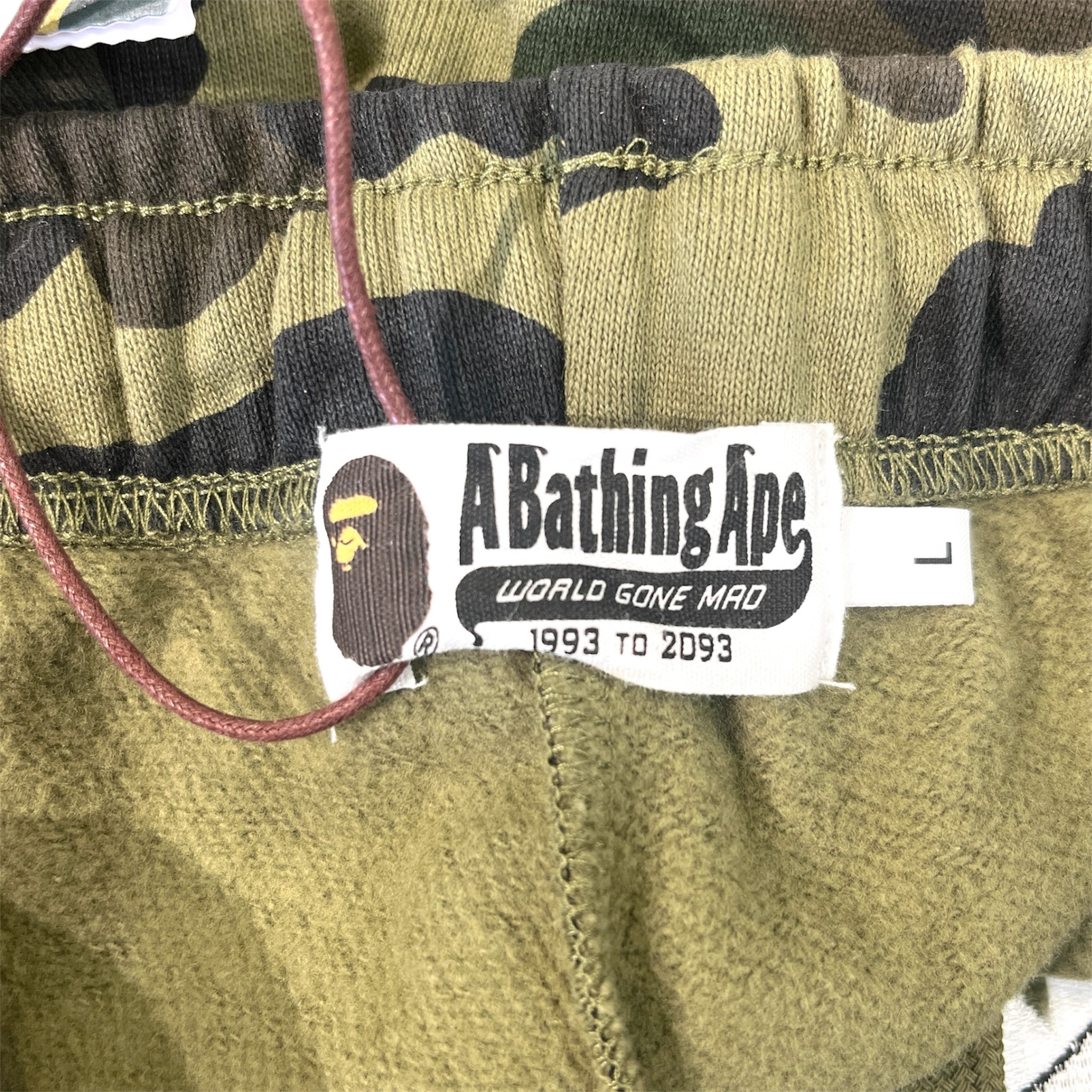 A BATHING APE/Pants/L/Cotton/GRN/Graphic/SHARK FRONT/JOGGER SWEAT view 3