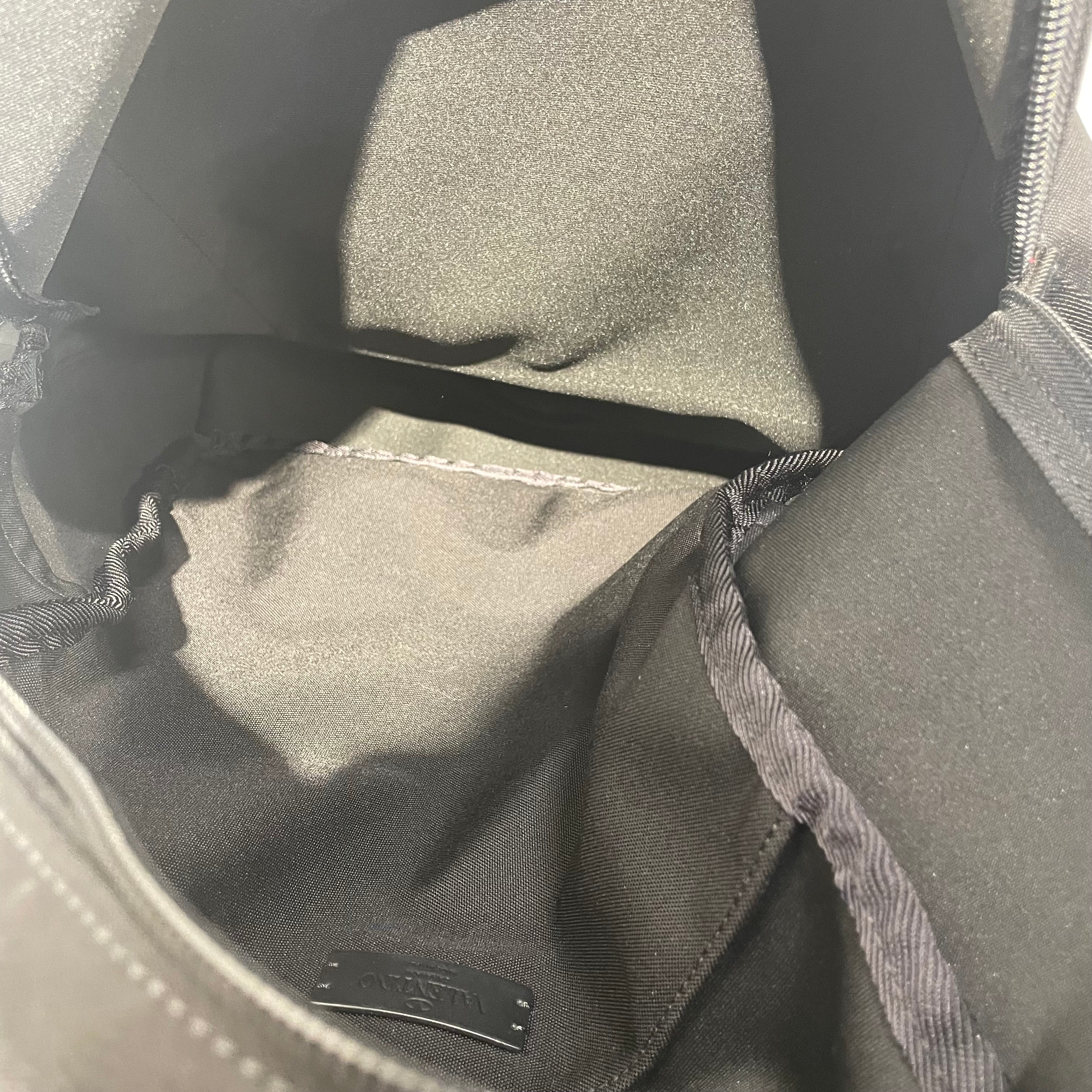 VALENTINO GARAVANI/Backpack/OS/Graphic/Cotton/BLK/VLTN view 4