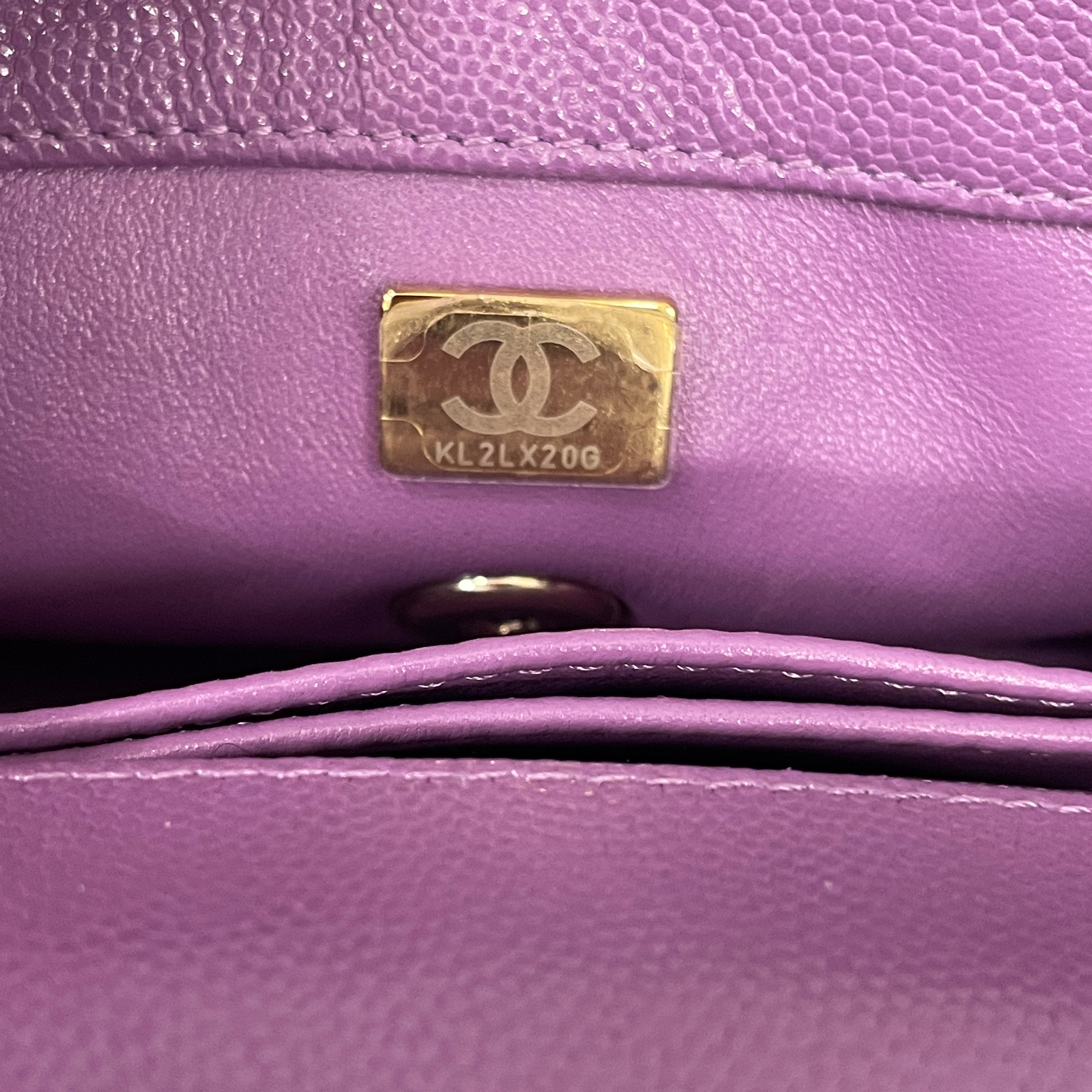 CHANEL/Hand Bag/Leather/PPL/CAVIAR MINI BAG view 6