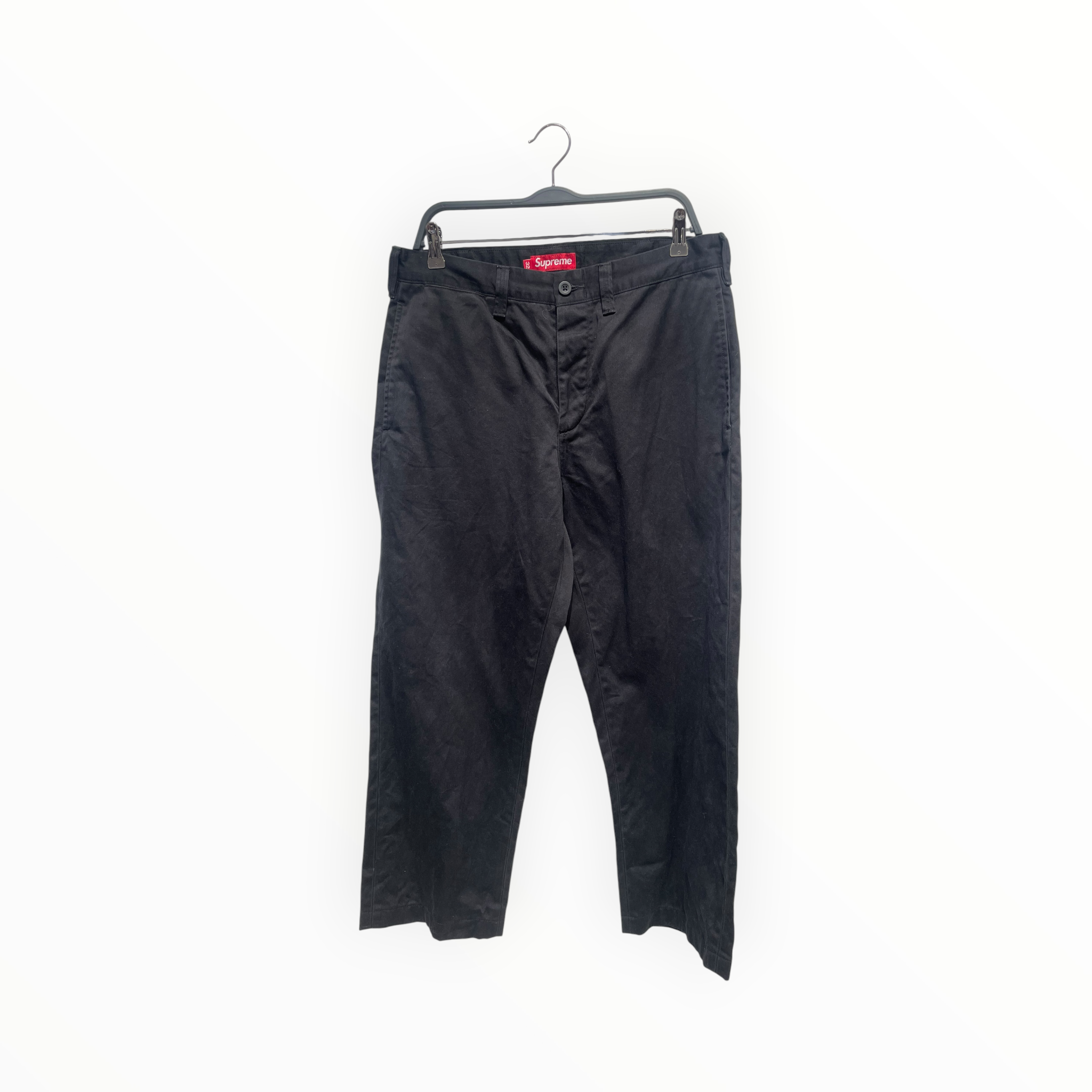 Supreme/Cargo Pants/M/Cotton/BLK/LOGO PATCH ON BACK POCKET view 1