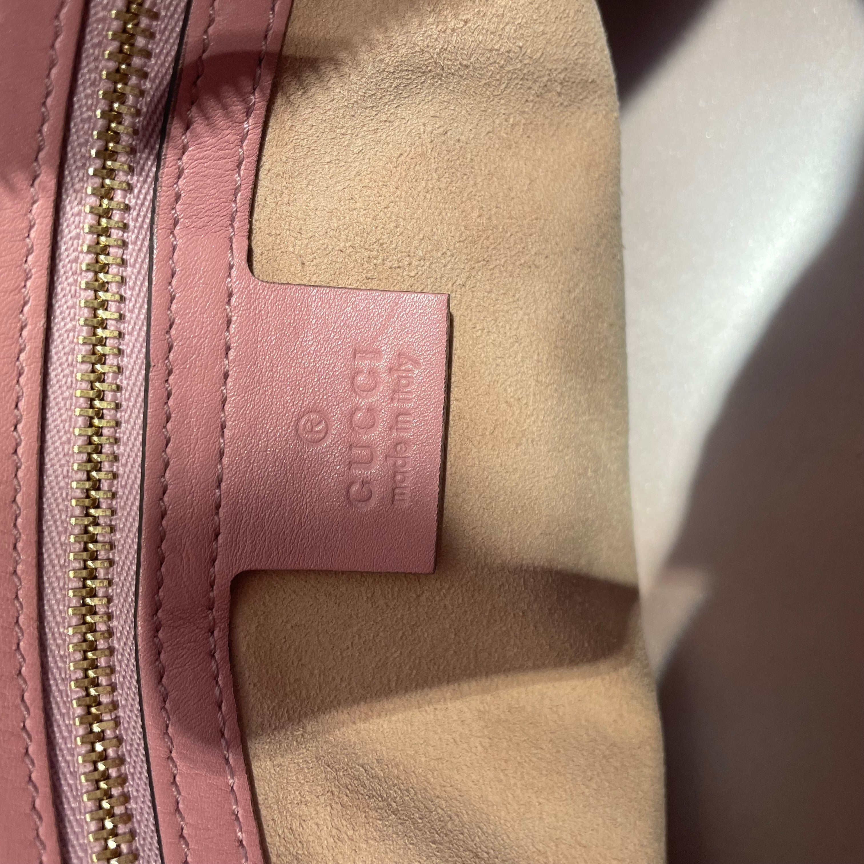 GUCCI/Boston Bag/Leather/PNK/guccissima gg logos view 5