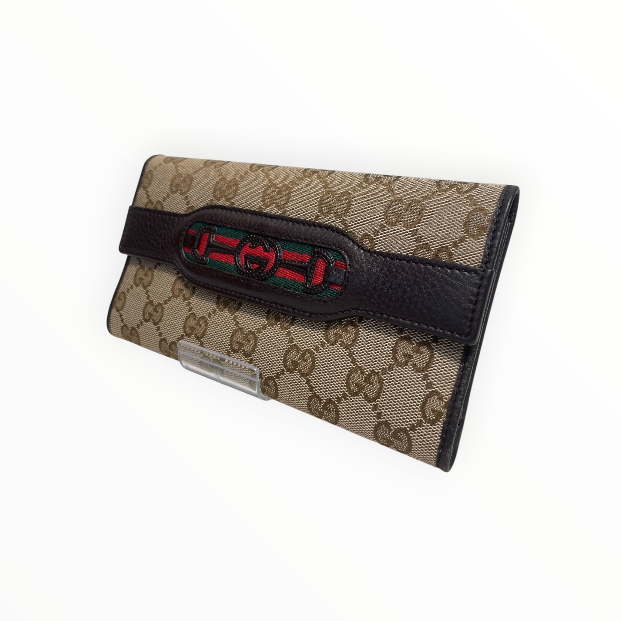 GUCCI/Long Wallet/Monogram/Cotton/BEG/canvas monogram view 1