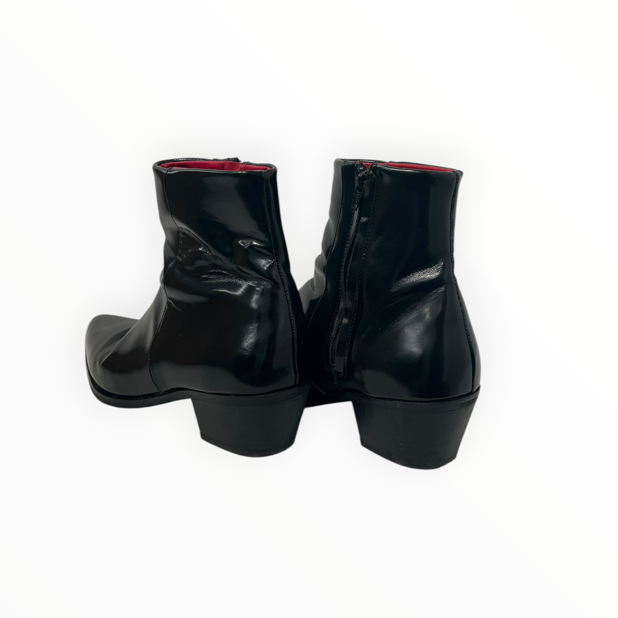 ERNEST W.BAKER/Boots/EU 44/Leather/BLK/PATENT LEATHER ZIP BOOT view 2