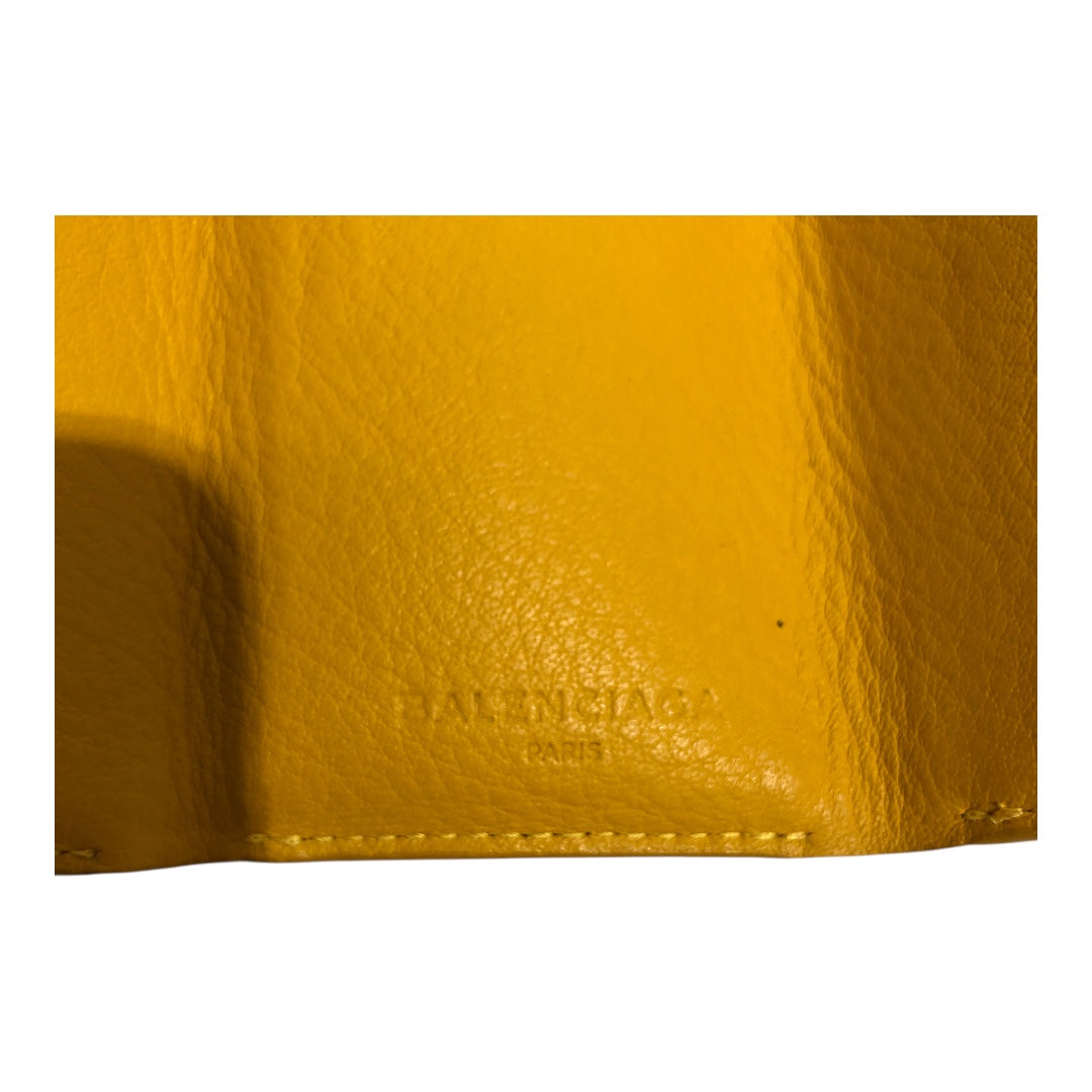 BALENCIAGA/Trifold Wallet/Leather/YEL/L's/Paper Mini Wallet view 6