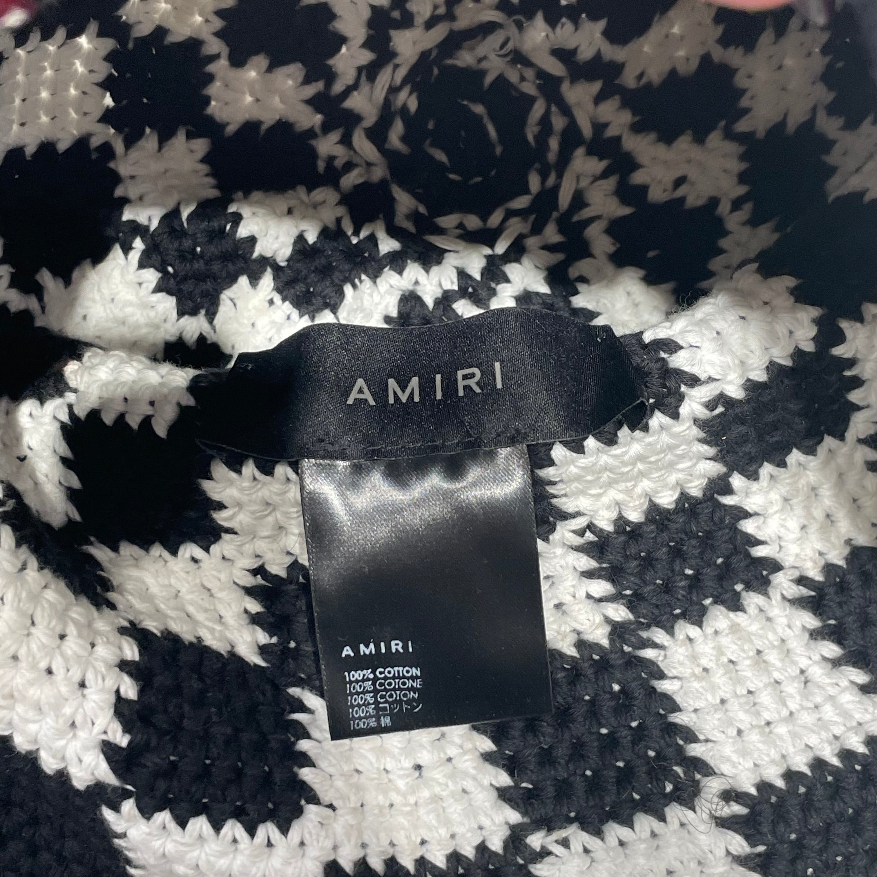AMIRI/Bucket Hat/Cotton/BLK/white check view 3