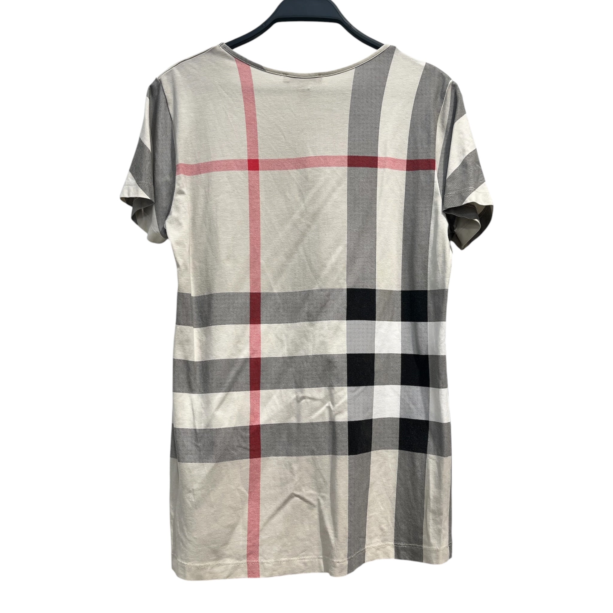 BURBERRY BRIT/T-Shirt/L/Plaid/Cotton/WHT/WHITE T-SHIRT RED GRAY PLAID view 2