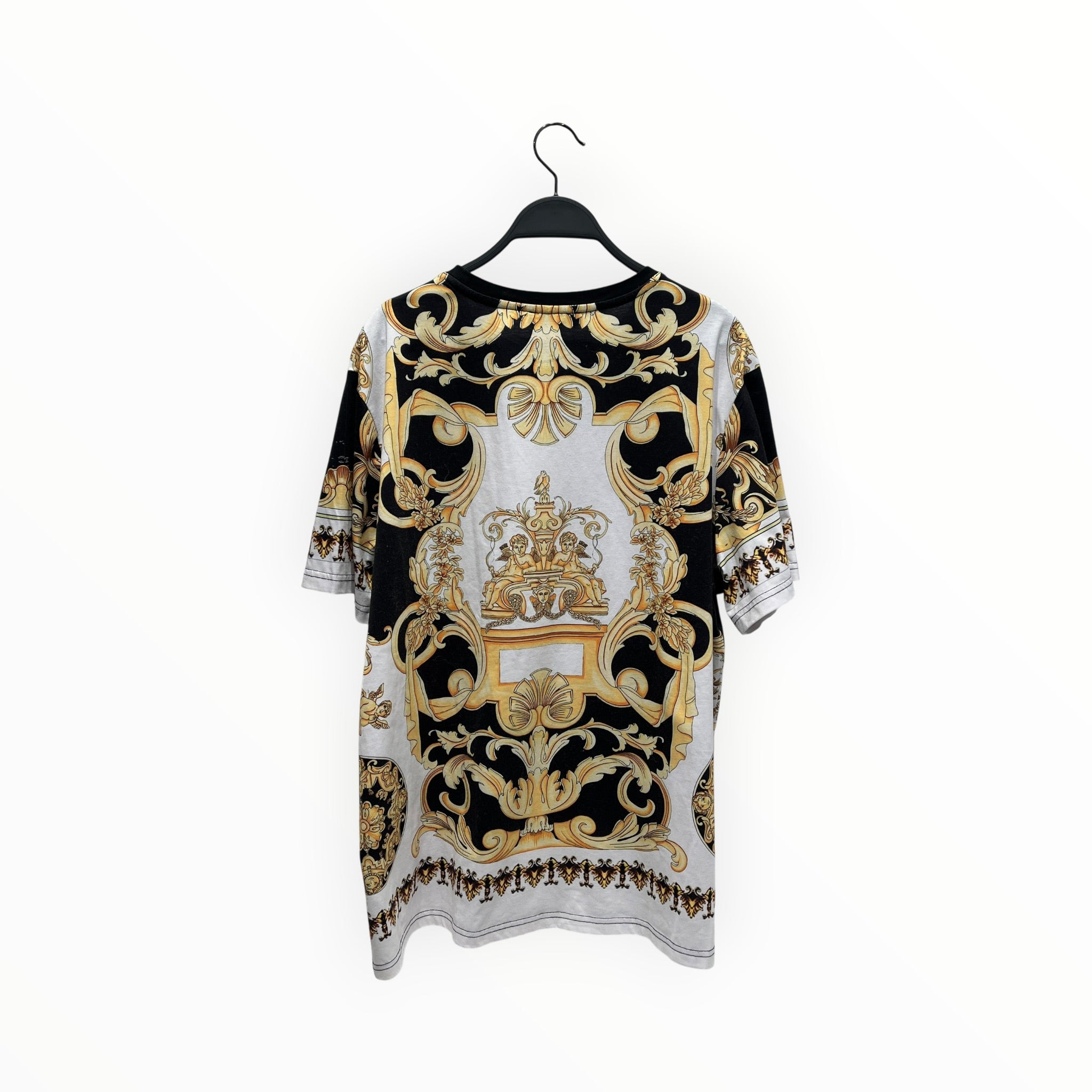 VERSACE/T-Shirt/XL/Cotton/BLK/All Over Print/BAROCCO TRIBUTE PRINT view 2
