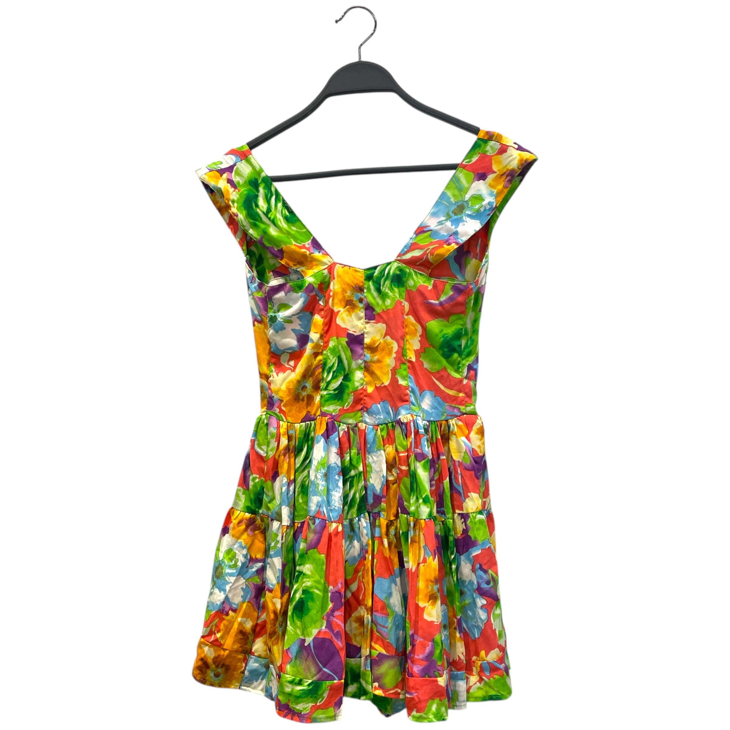 Vanessa Mooney/Camisole Dress/S/Floral Pattern/Silk/MLT/Mini Length/romper dress view 2
