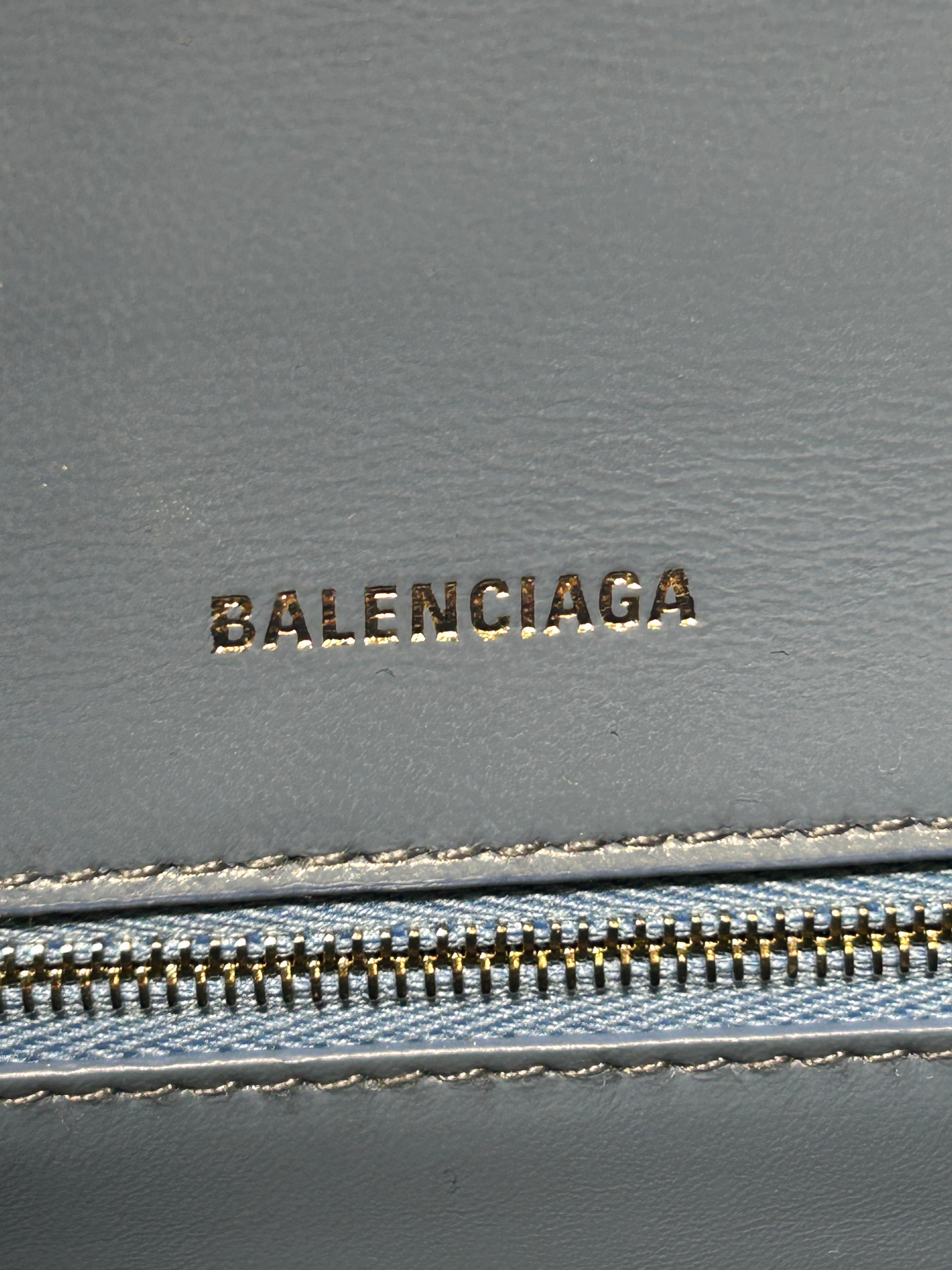 BALENCIAGA/Cross Body Bag/Monogram/Denim/BLU/HOURGLASS DENIM BB LOGO view 5