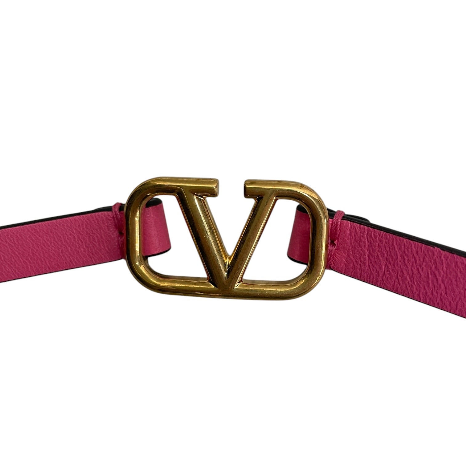 VALENTINO GARAVANI/Belt/Leather/PNK/L's/GLD BUCKLE BELT view 4