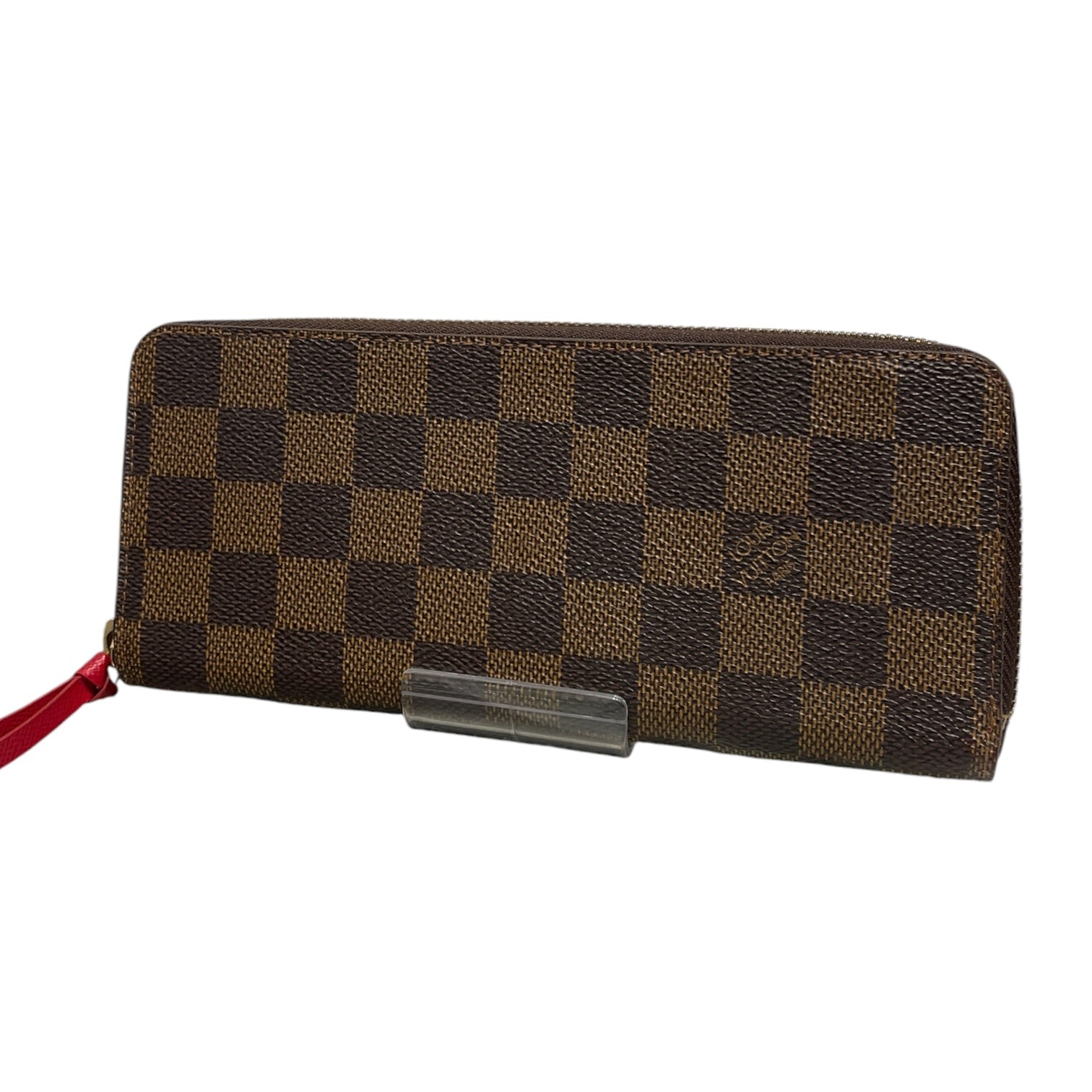 LOUIS VUITTON/Trifold Wallet/Leather/BRW/L's/Damier Ebene Clemence view 1
