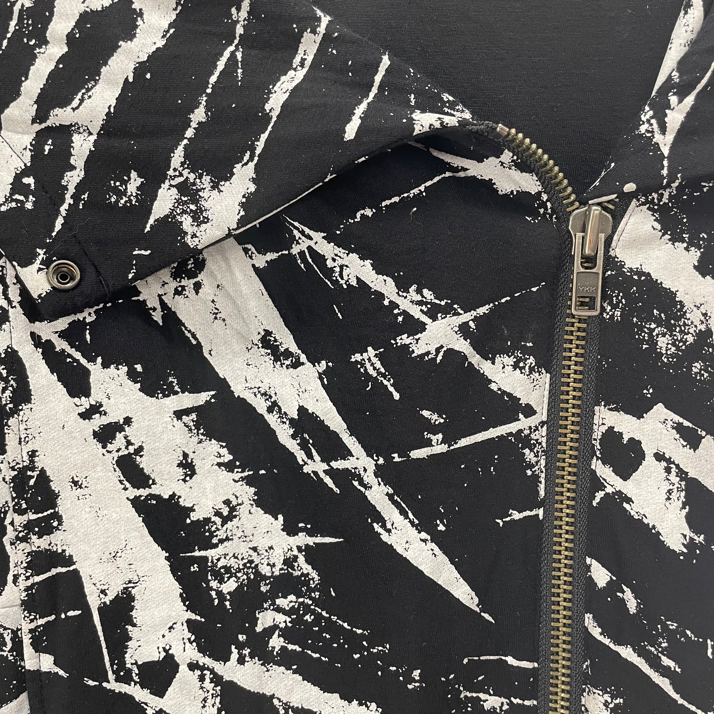 Helmut Lang/Zip Up Hoodie/S/All Over Print/Cotton/BLK/TERA HOODIE view 6