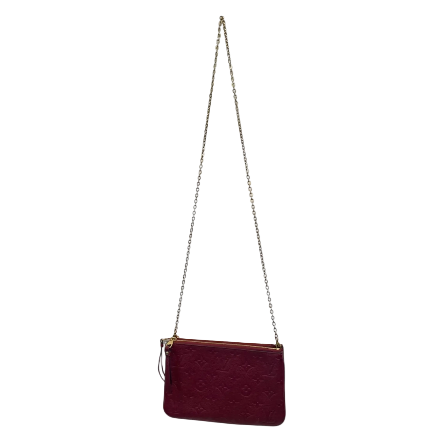 LOUIS VUITTON/Cross Body Bag/Leather/RED/Empreinte Pochette view 2