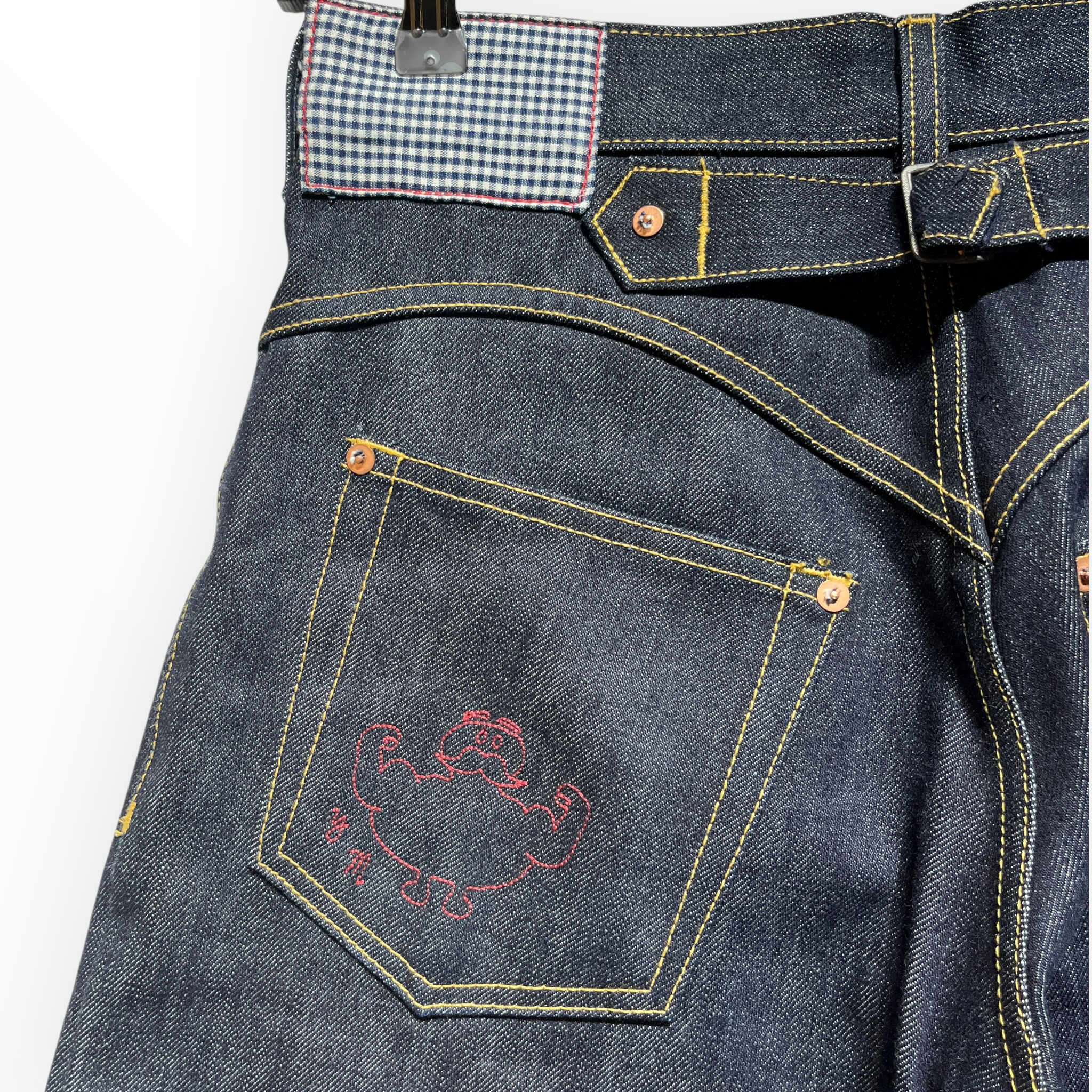 yuremane/Straight Pants/1/Denim/NVY/big boy view 3