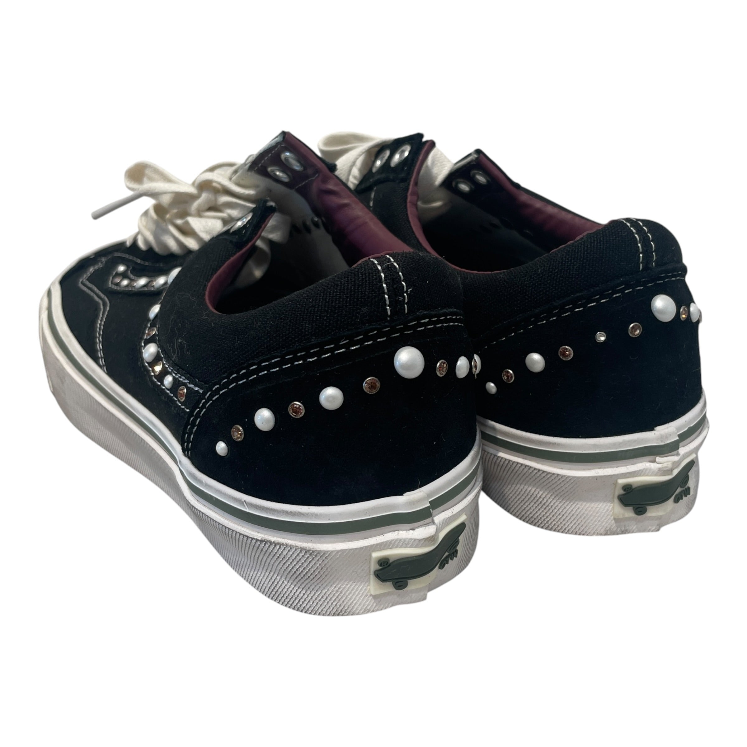 VANS/Low-Sneakers/US 10/Cotton/BLK/Otw Pearl Old School view 2