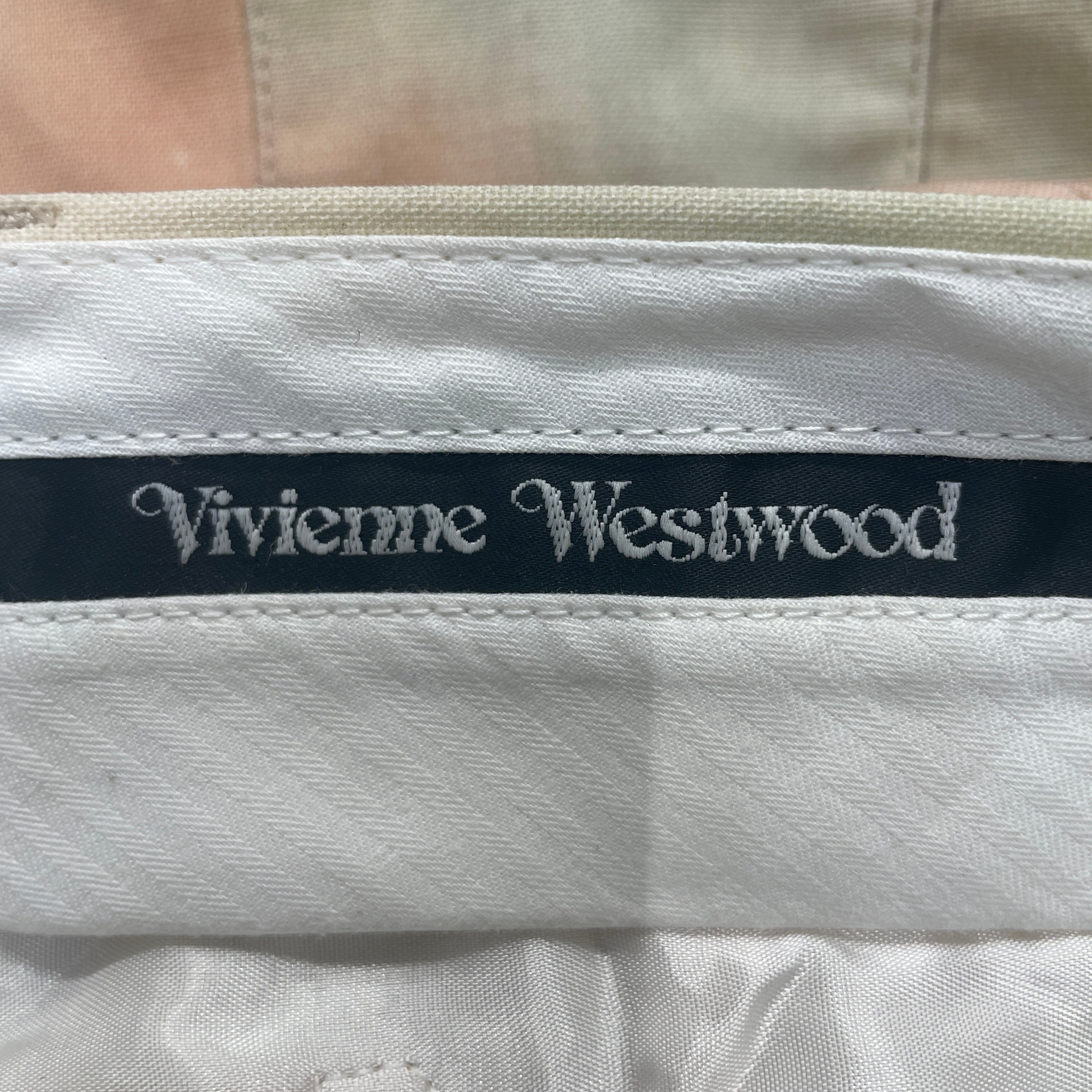 Vivienne Westwood/Straight Pants/40/Wool/BEG/All Over Print/CLOUD TIE DYE GRN/BEG/YLW view 4