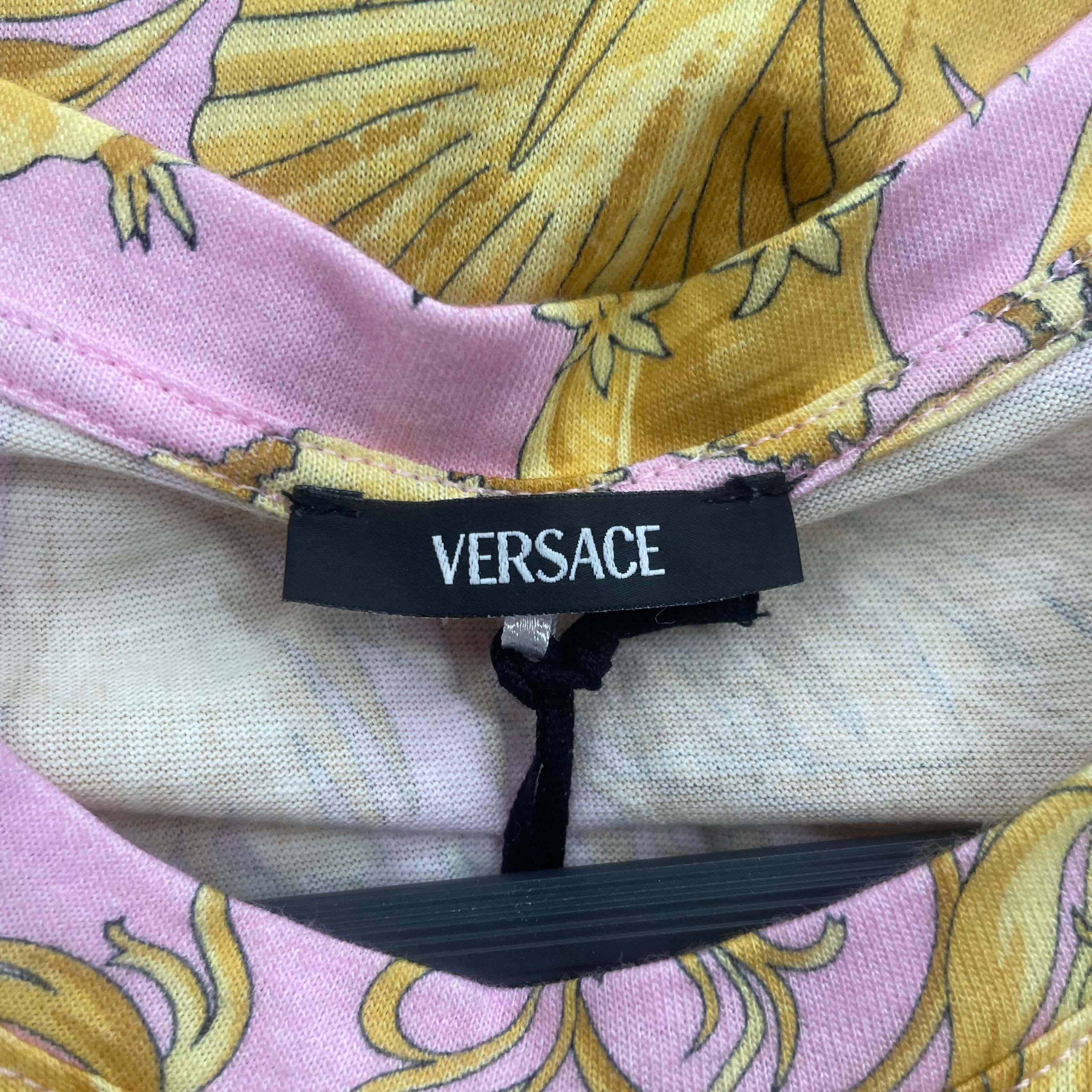 VERSACE/SS Cut & Sew/42/All Over Print/Polyester/PNK/GOLDSAFETYPIN view 4