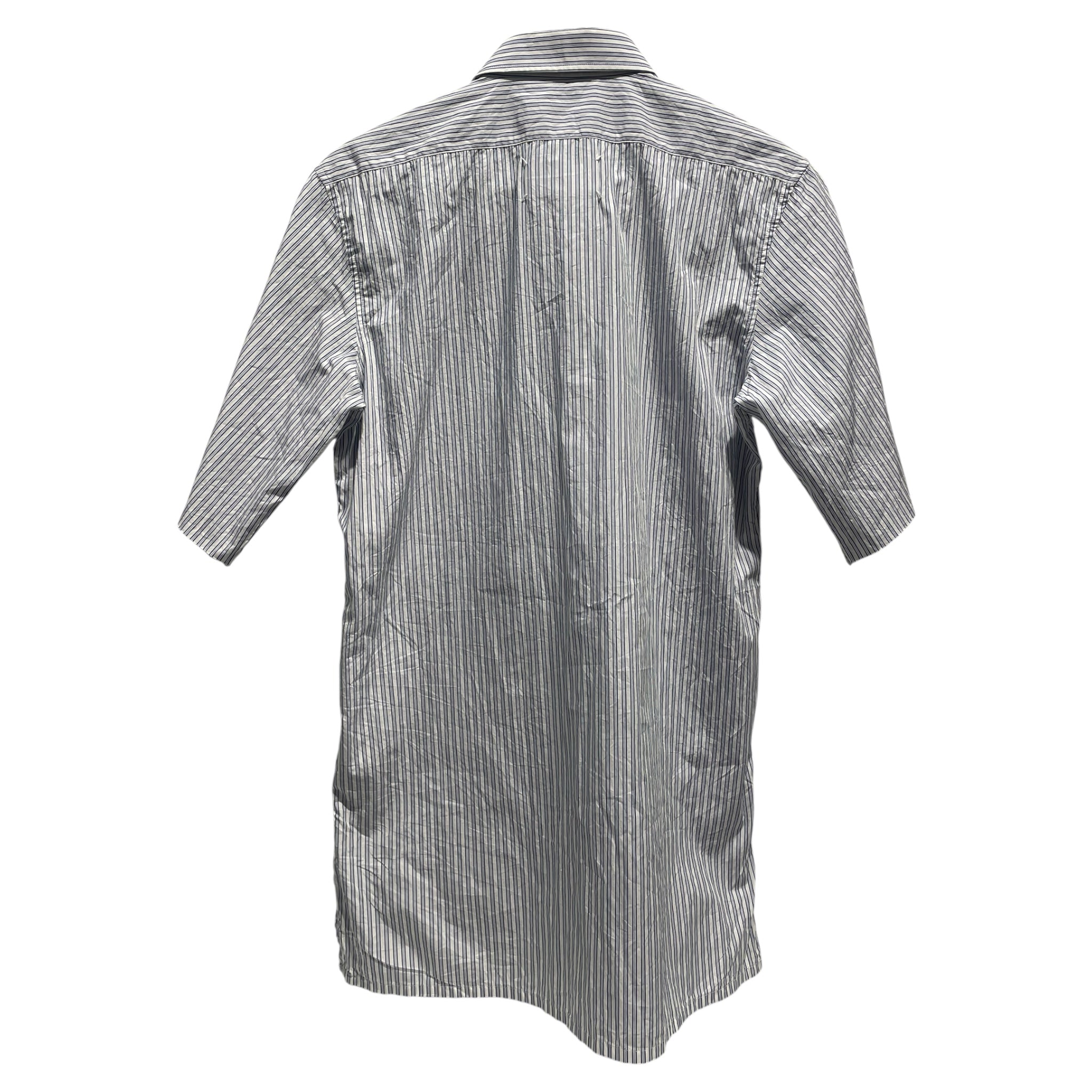 Maison Margiela/SS Shirt/43/Cotton/BLU/Stripe/QUARTER SLEEVE WHT/BLU view 2