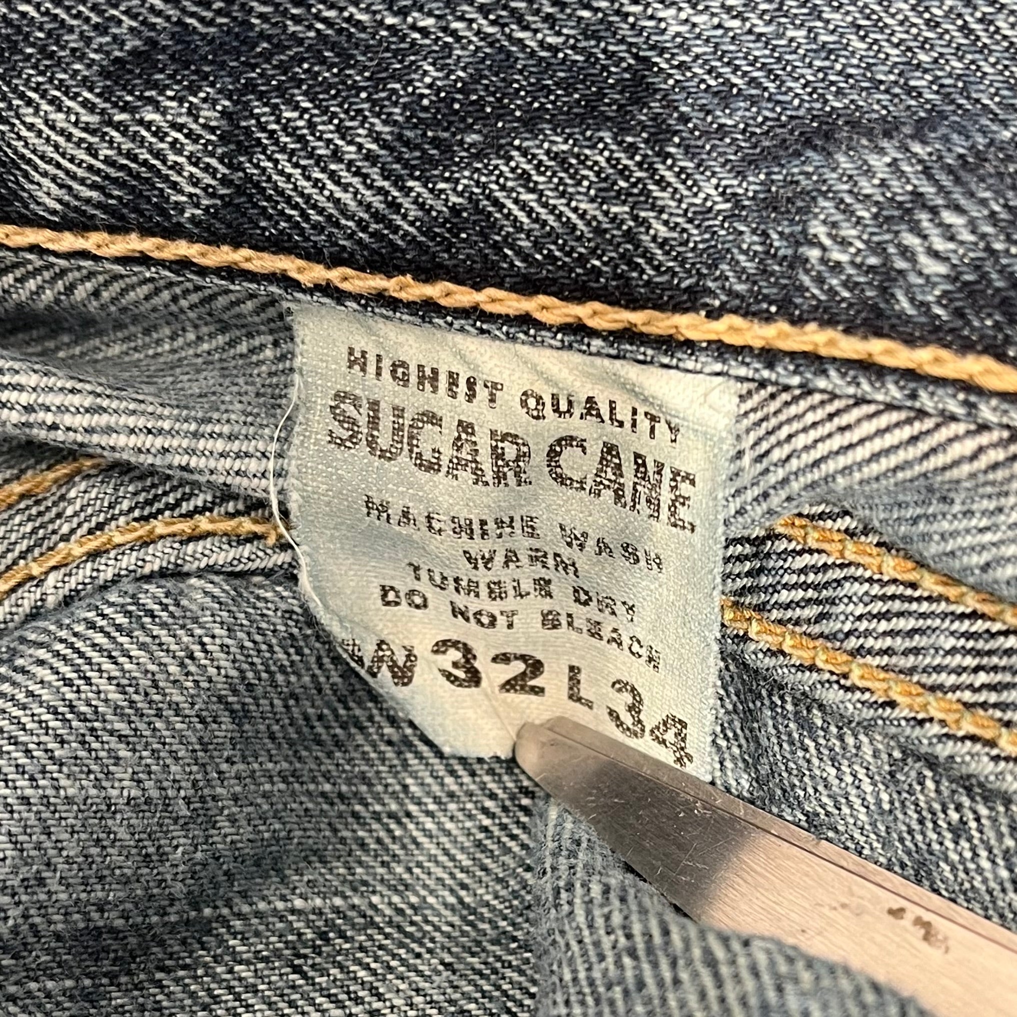 SUGAR CANE/Straight Pants/32/Denim/BLU/Button Fly/ view 4