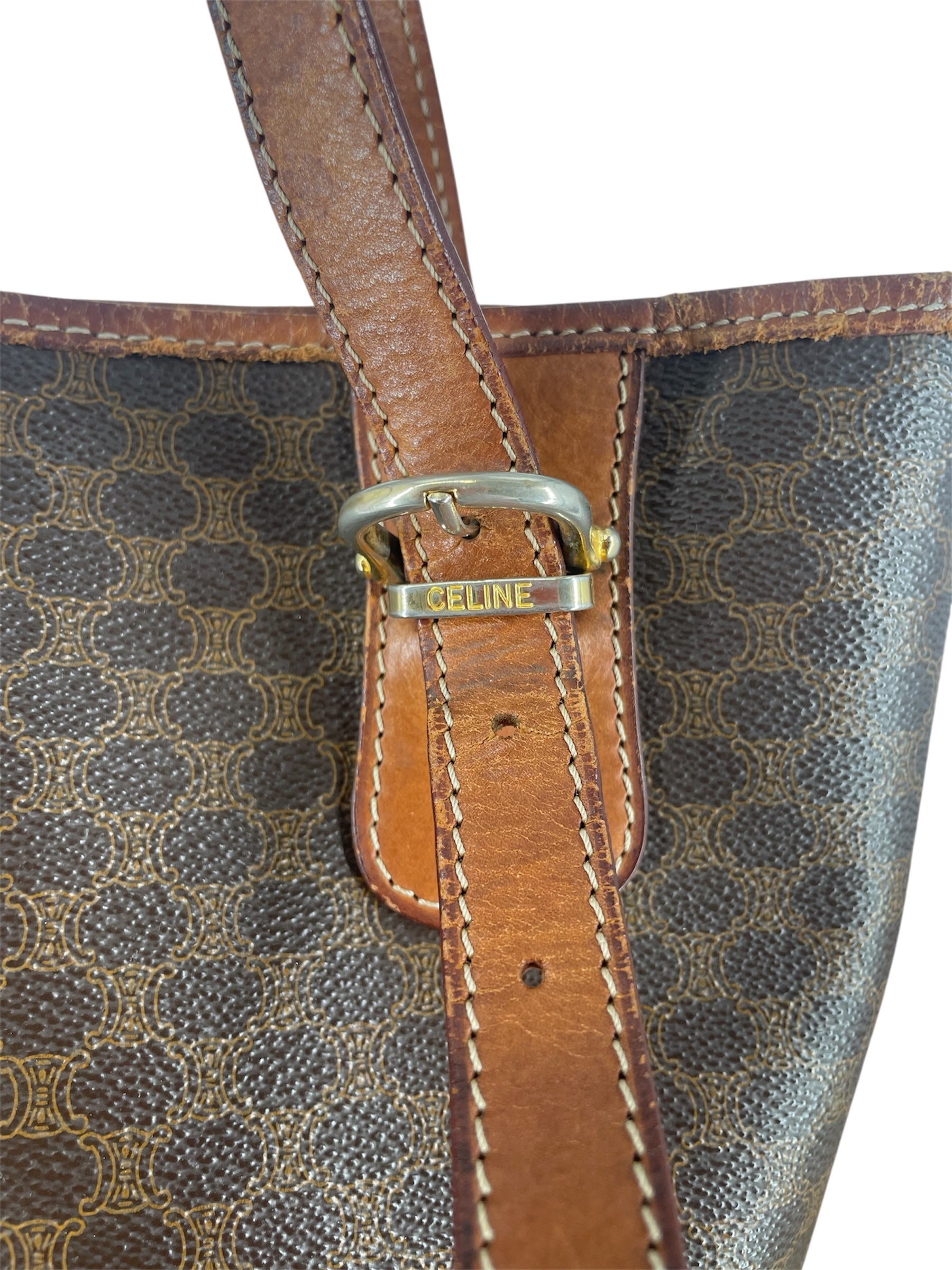 CELINE/Hand Bag/Monogram/Leather/BRW/BROWN LOGO MONOGRAM view 4