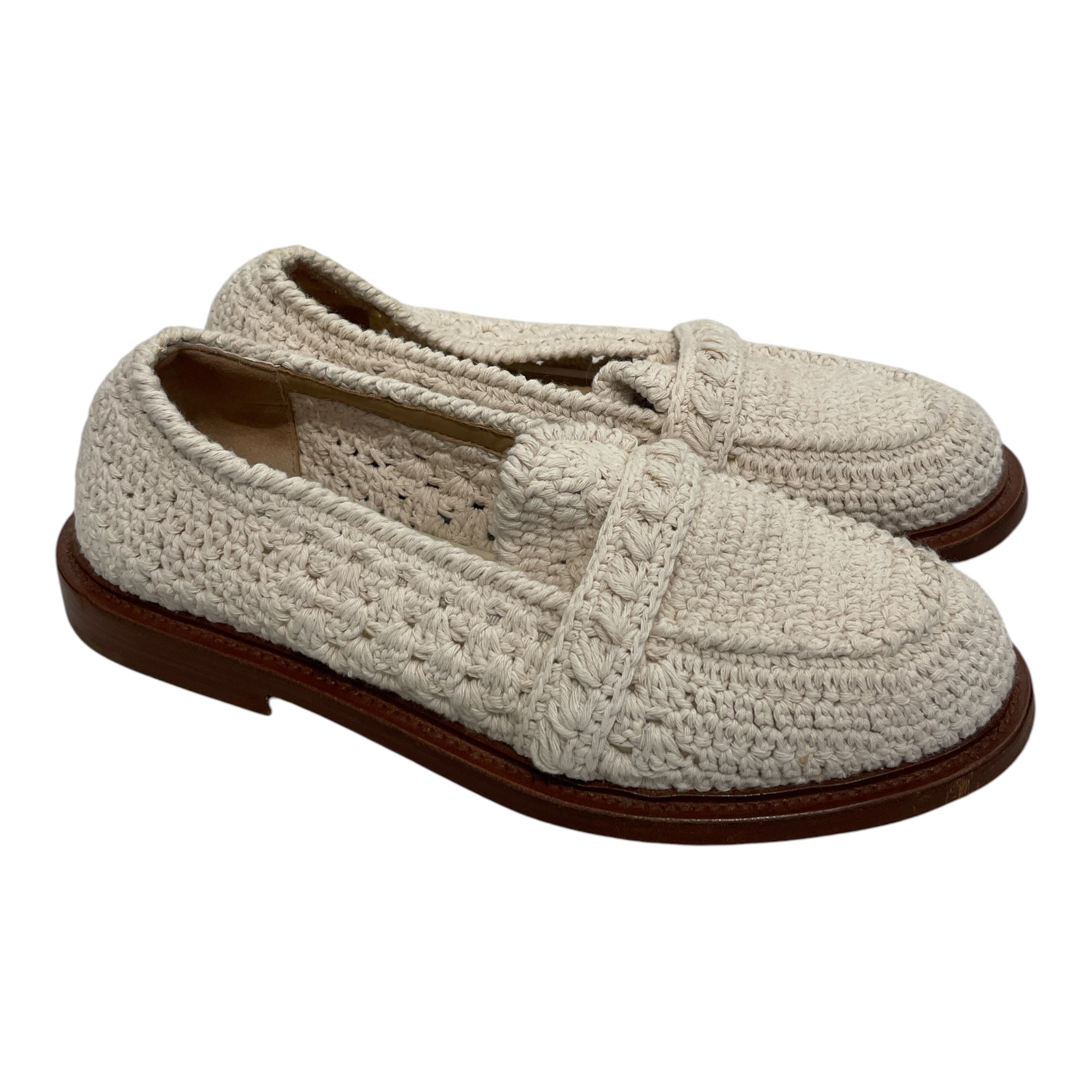 Chloe/Loafers/US 8.5/CRM/crochet loafers view 1