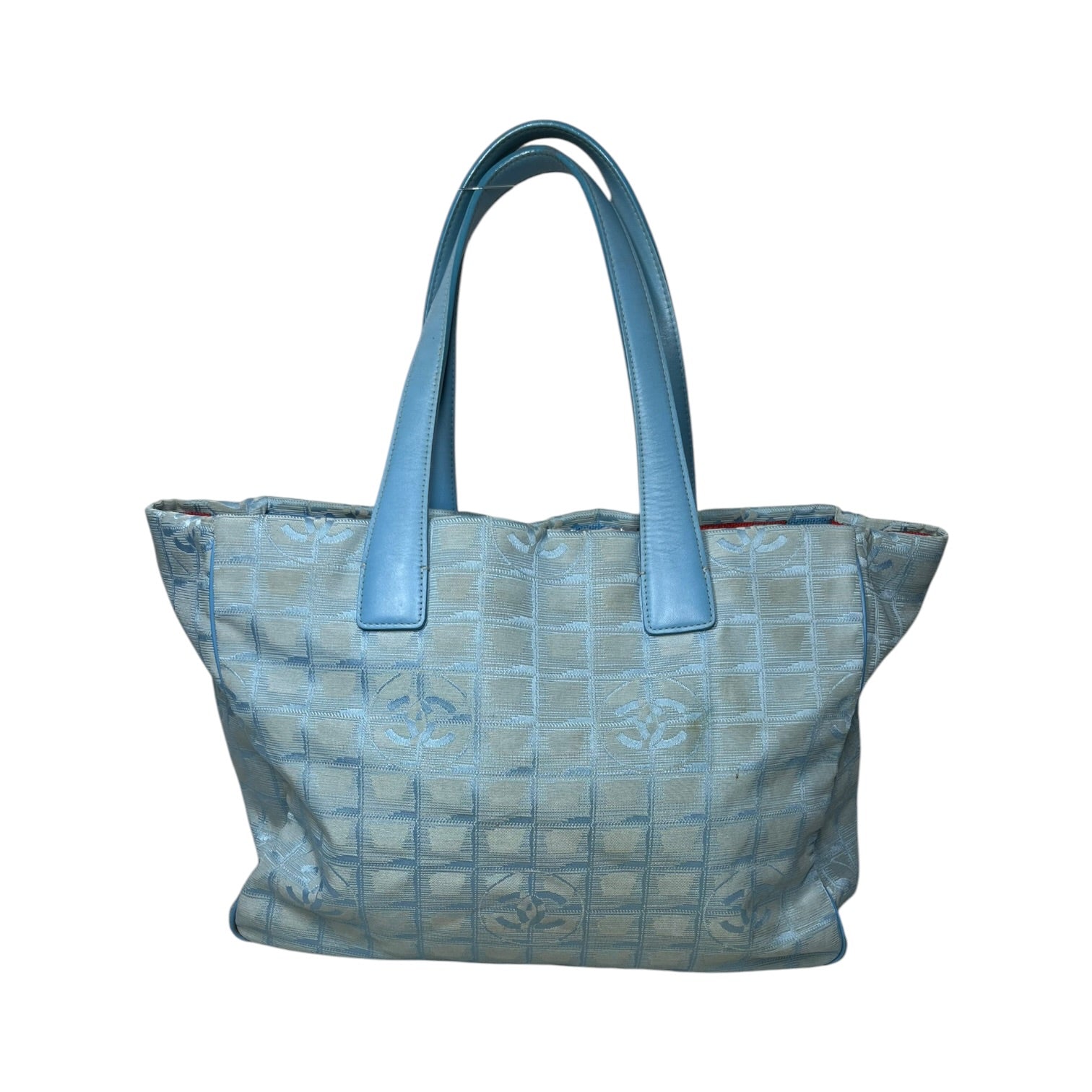 CHANEL/Hand Bag/Monogram/Cotton/BLU/Travel Ligne Tote view 1