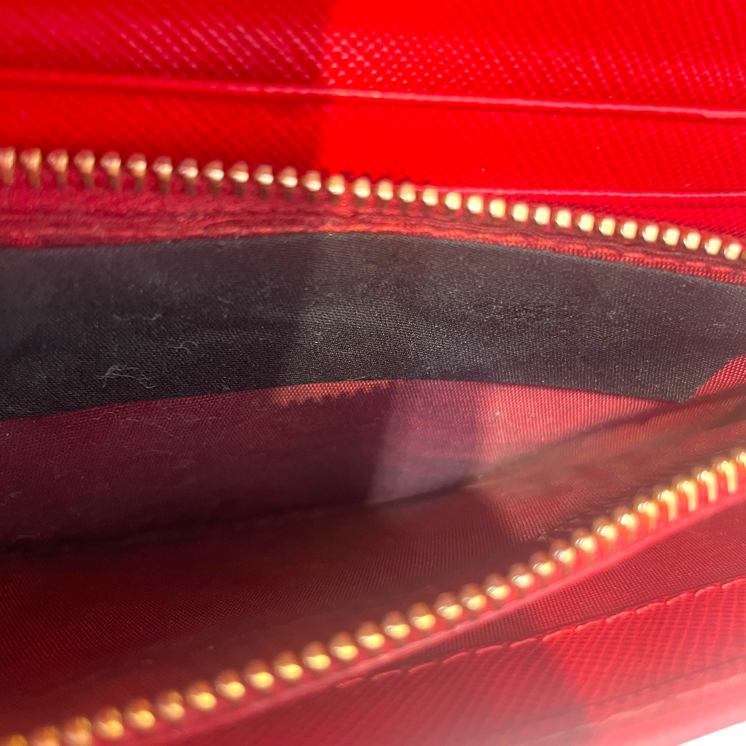 PRADA/Long Wallet/Leather/RED/L's/Saffiano Bow Continental Long view 4