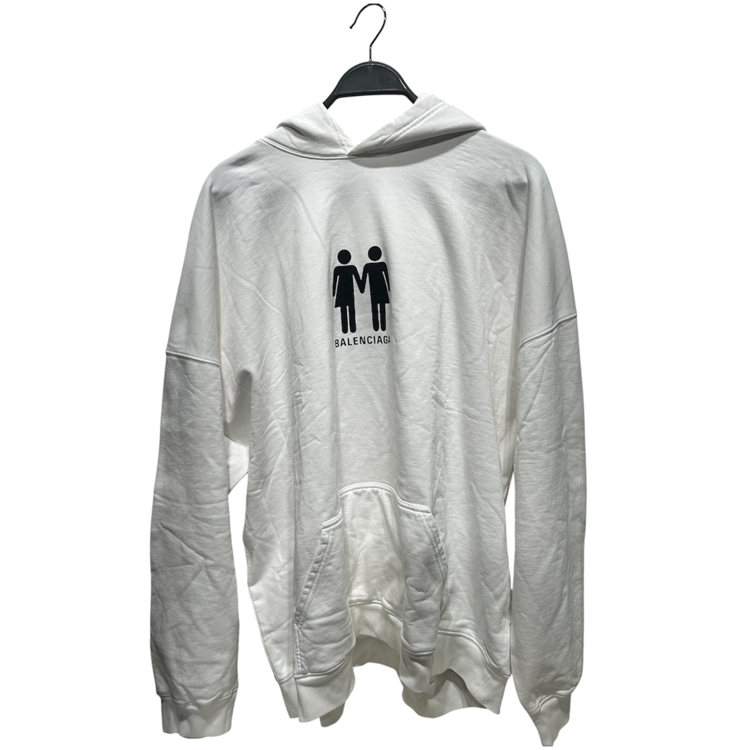 BALENCIAGA/T-Shirt/3/Cotton/WHT/PRIDE HOODIE view 1