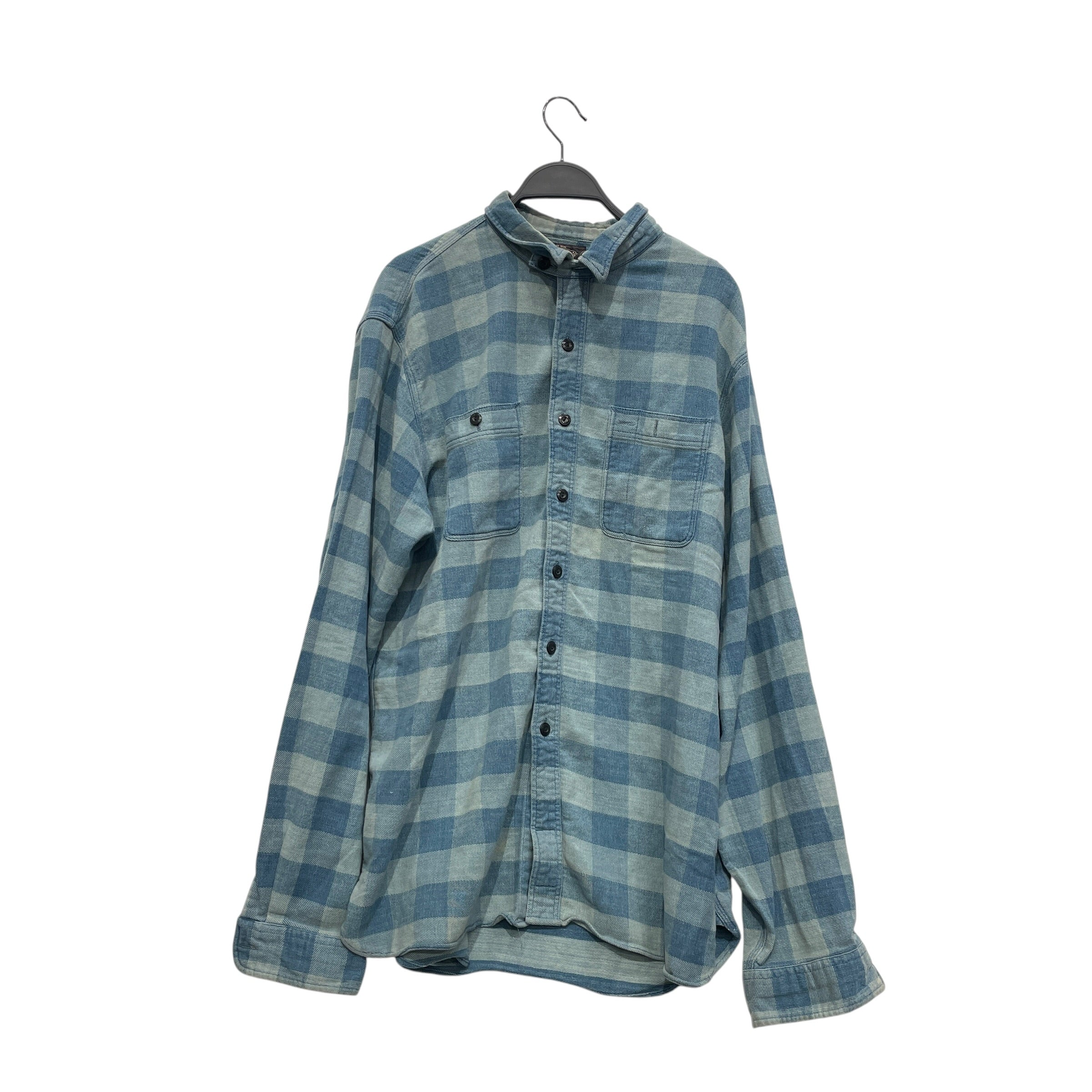 RRL/LS Shirt/XL/Cotton/BLU/PLAID BUTTON DOWN view 1