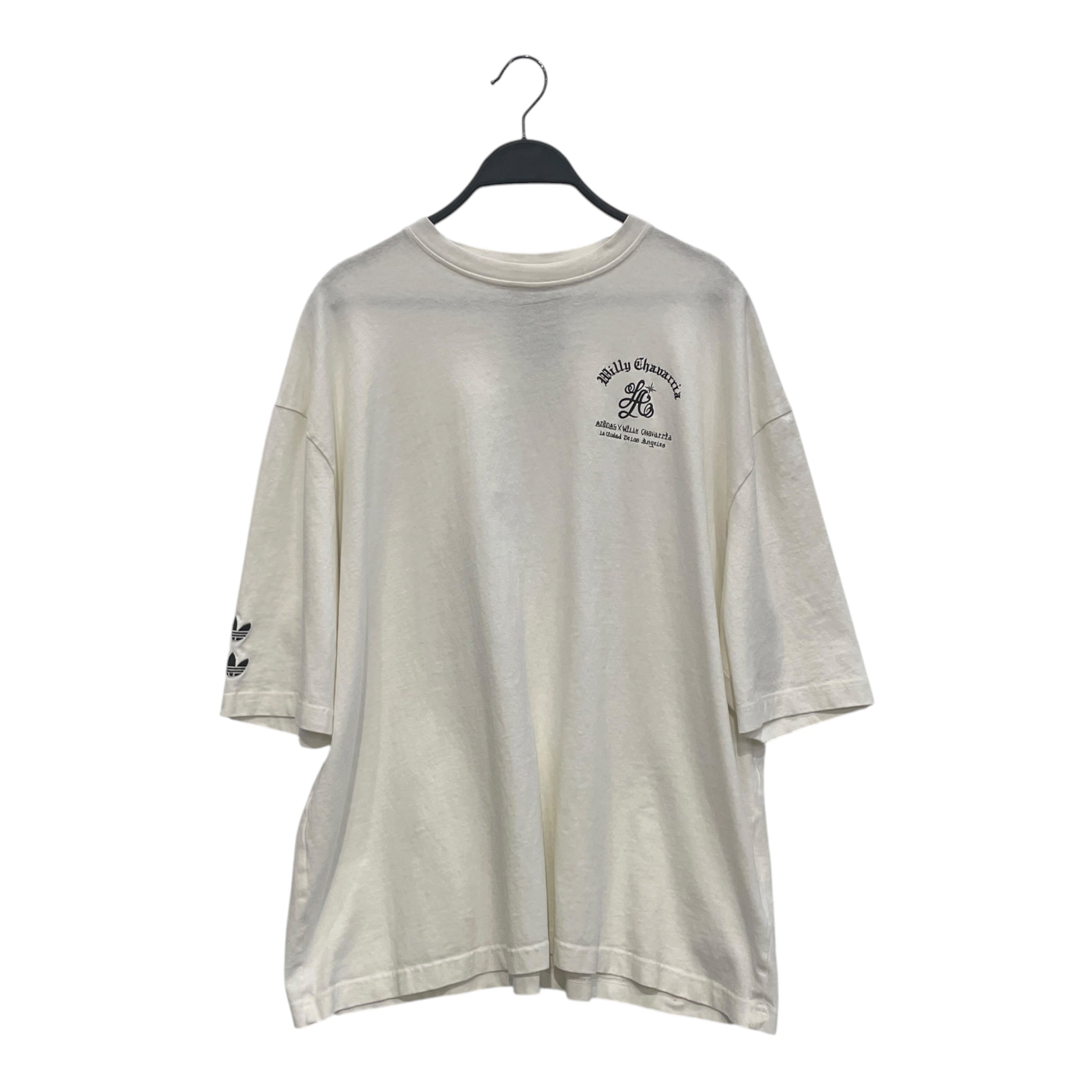 adidas/WILLY CHAVARRIA/T-Shirt/S/Cotton/WHT/Graphic/DOUBLE ROSE ON THE SLEEVE view 1