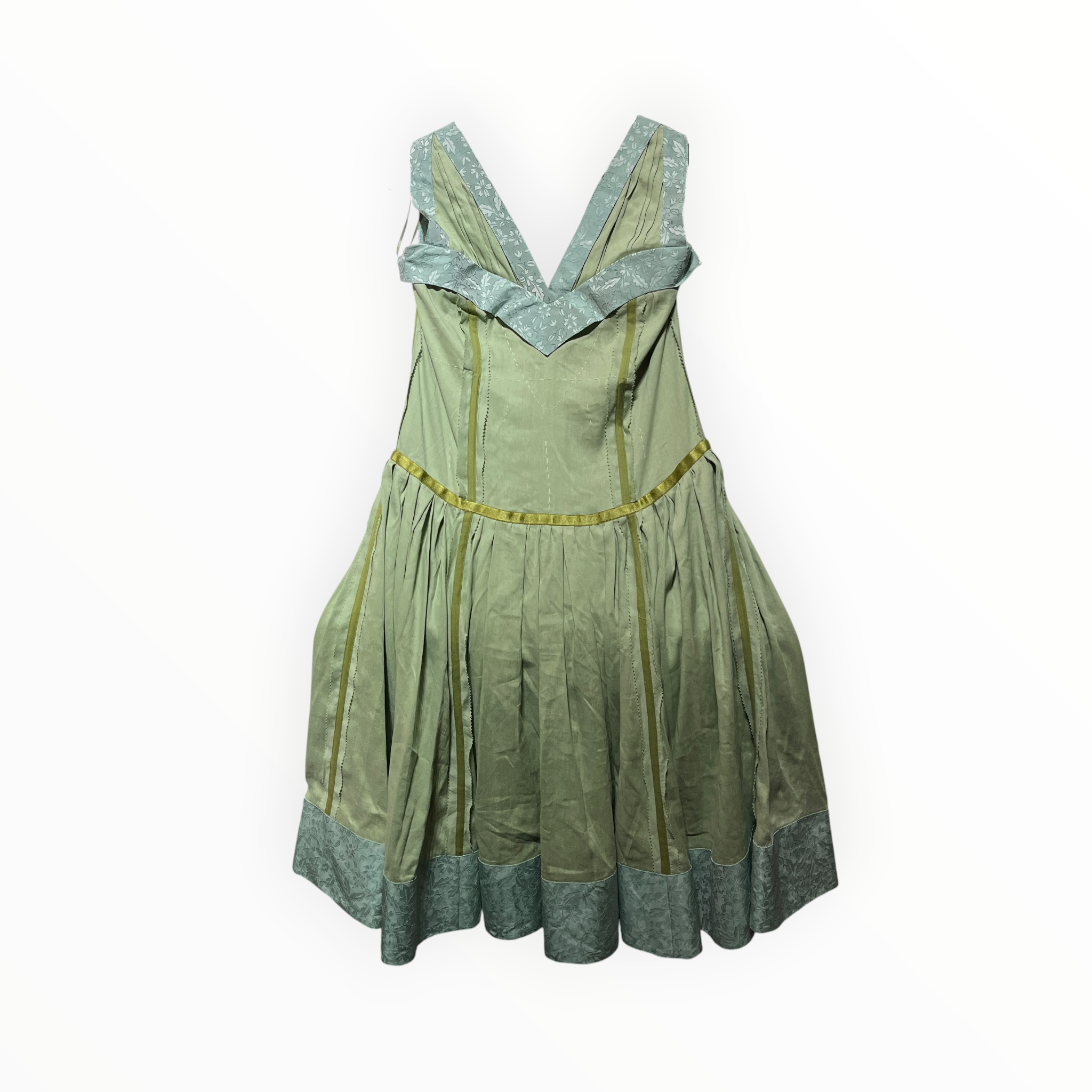 MOSCHINO/SS Dress/44/Cotton/GRN/Floral Pattern Trim view 1