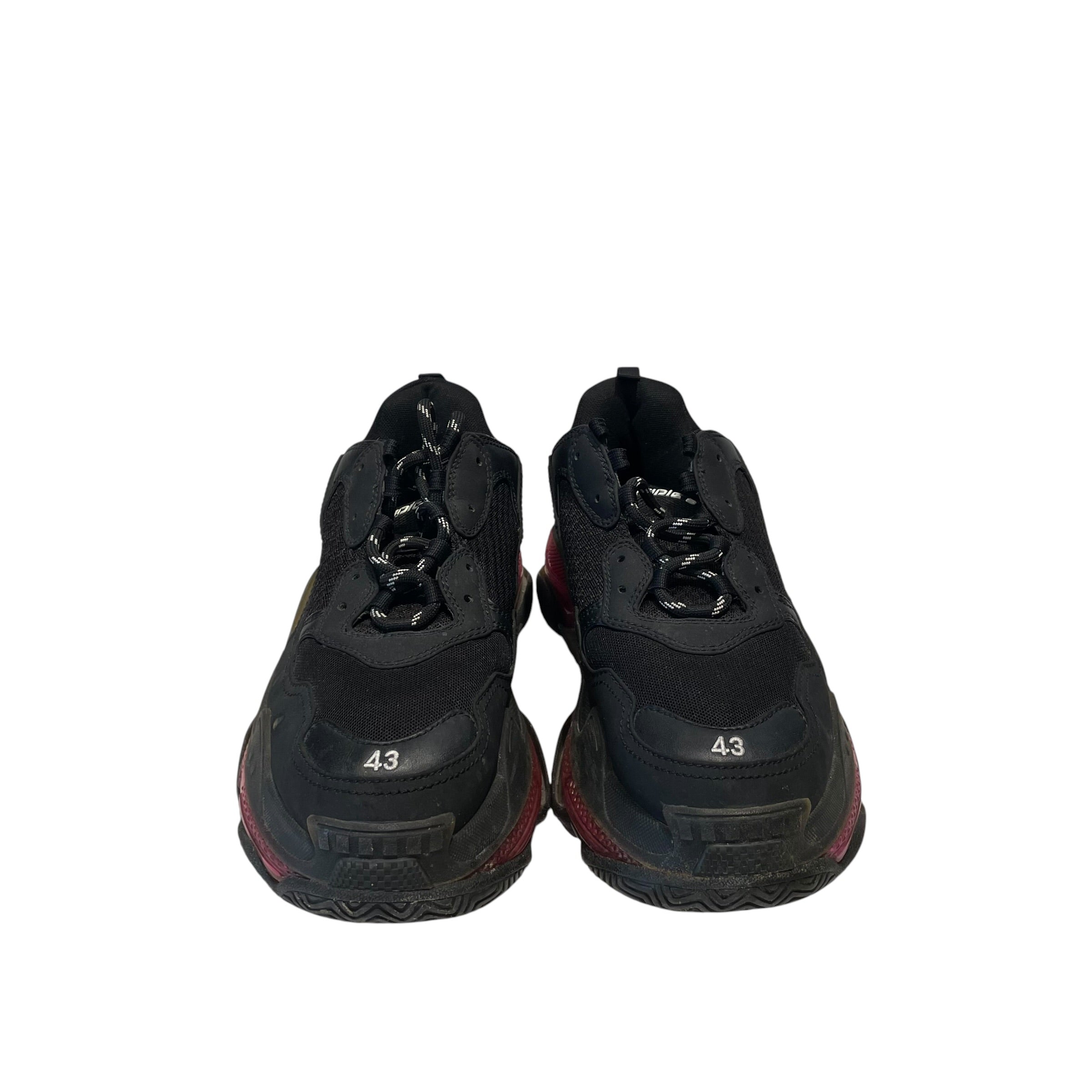 BALENCIAGA/Low-Sneakers/US 10/BLK/TRIPLE S SNEAKERS PINK SOLE view 3