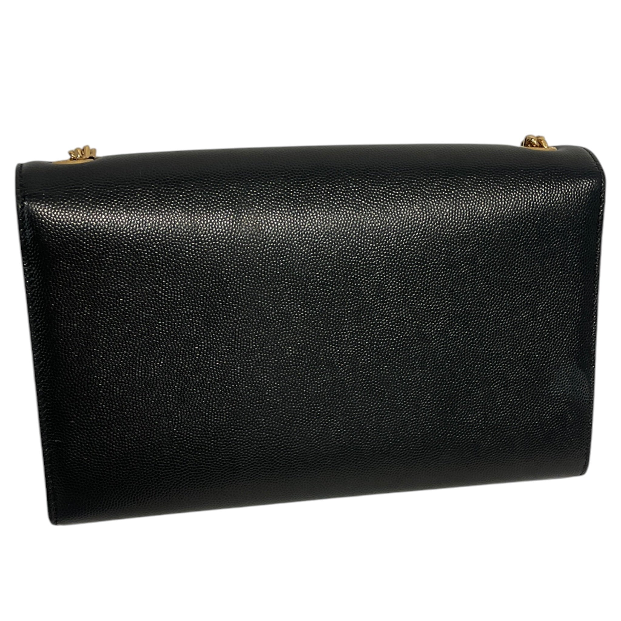 YVES SAINT LAURENT/Cross Body Bag/Leather/BLK/Gold Chain & YSL Logo view 2