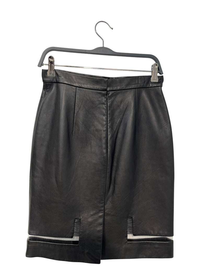 Alexander Wang/Skirt/S/Leather/BLK/Flare/