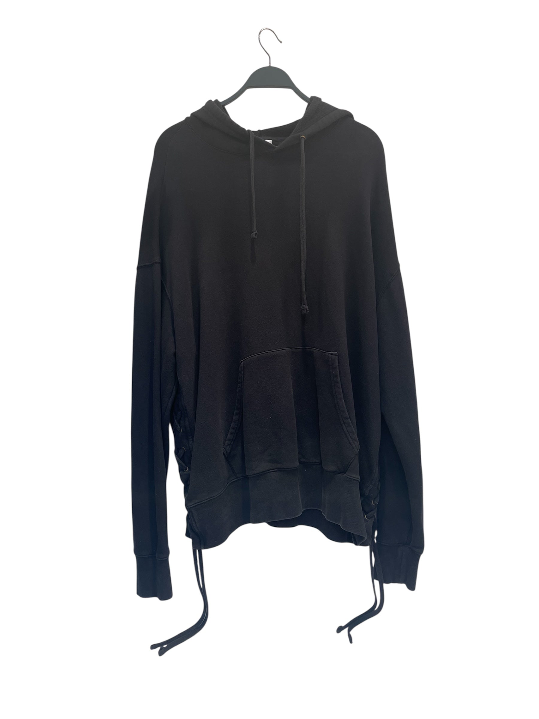 Faith Connexion/Hoodie/L/Cotton/BLK/SIDE "X" DRAWSTRINGS view 1