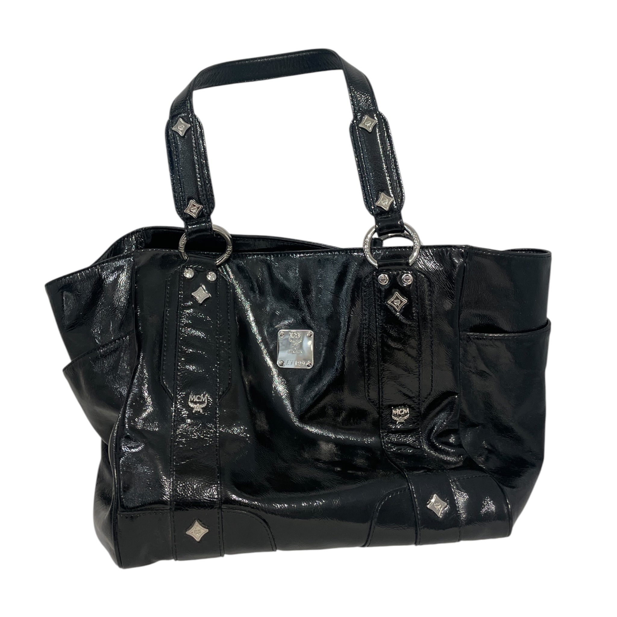 MCM/Tote Bag/MCM PATENT TOTE BLK view 1
