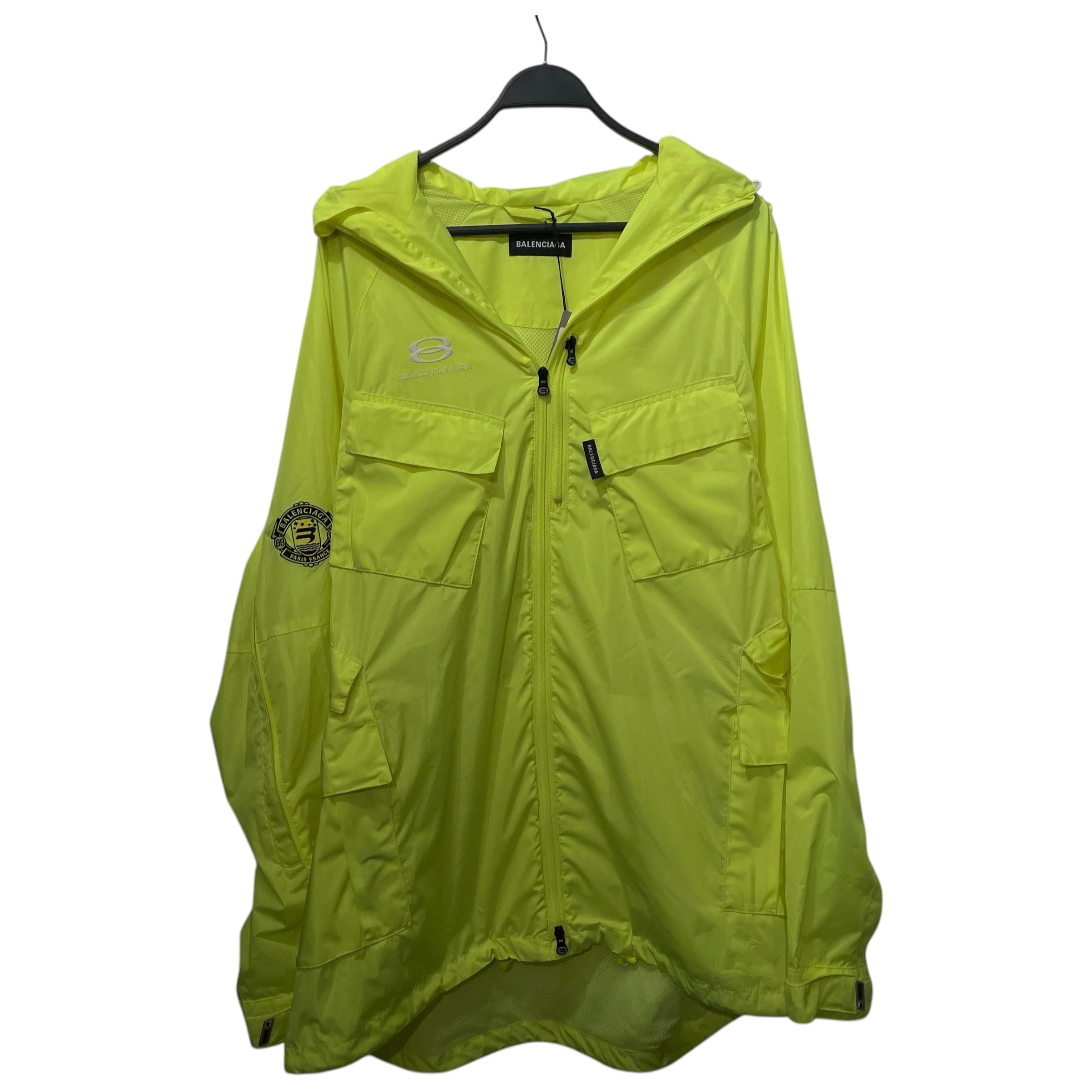 BALENCIAGA/Windbreaker/48/Polyester/YEL/2021 UNITY/SPORTY B DOUBLE ZP view 1