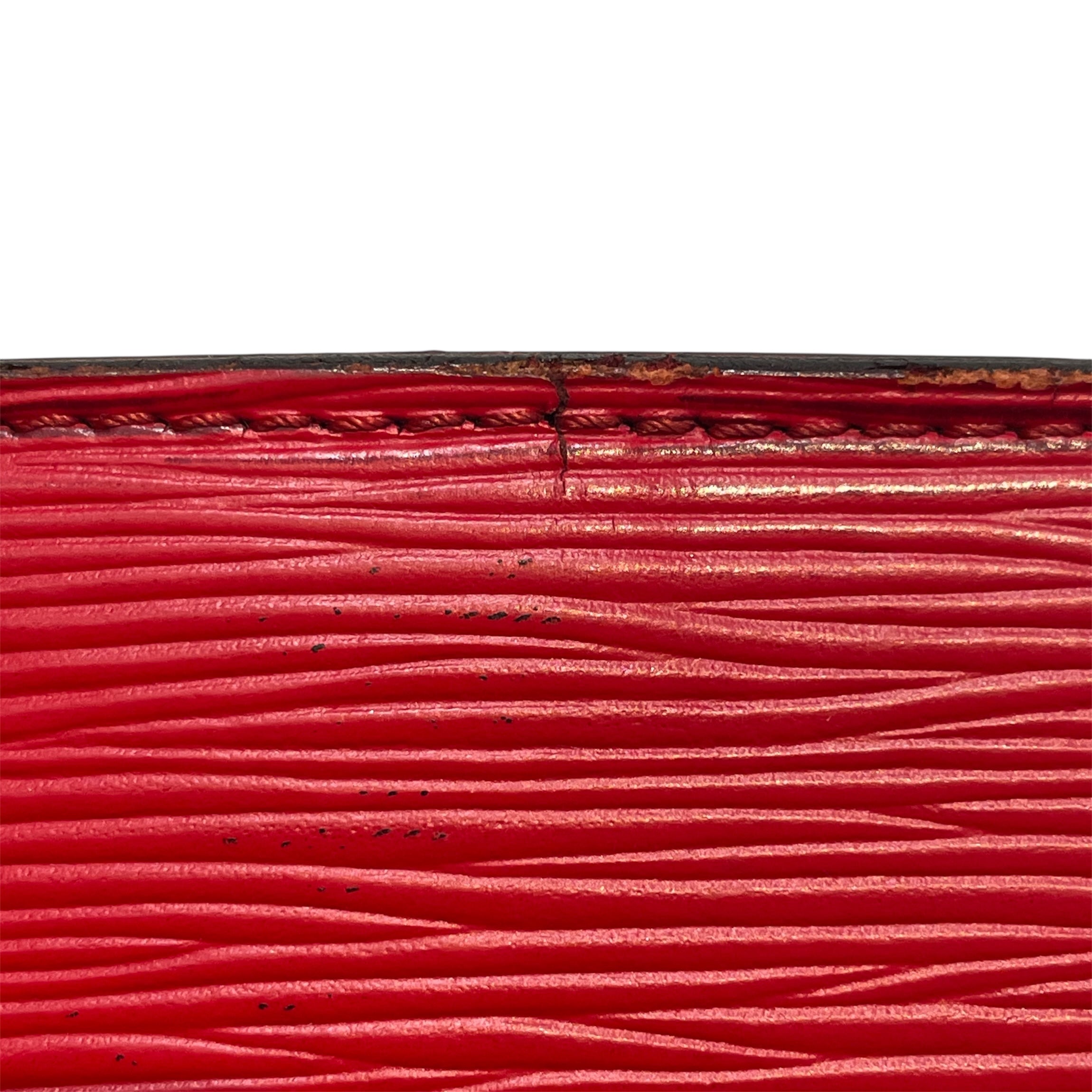 LOUIS VUITTON/Hand Bag/Leather/RED/Lussac Epi Leather Top Handle view 9