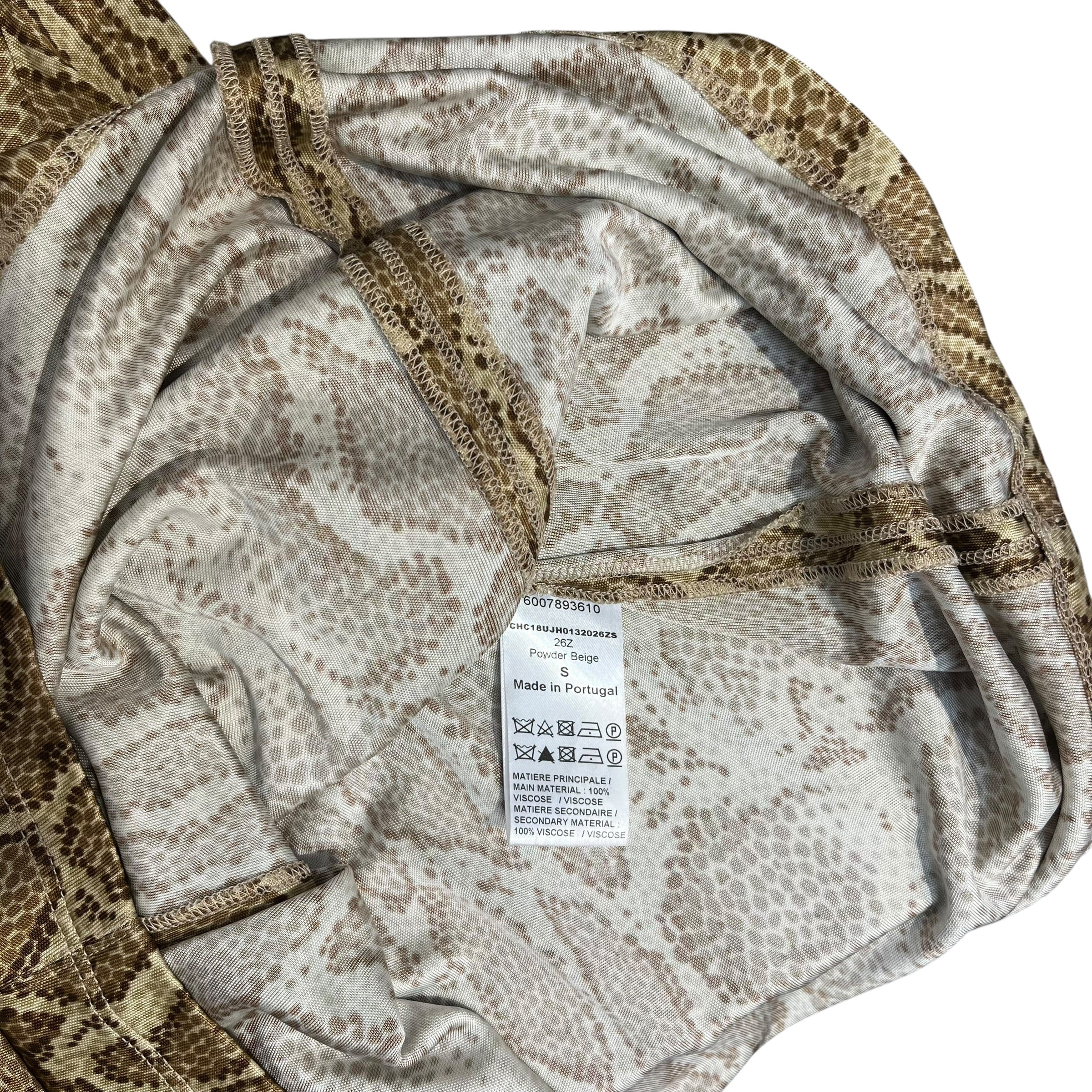 Chloe/LS Shirt/S/Animal Pattern/BEG/ZIP UP-PYTHON view 4