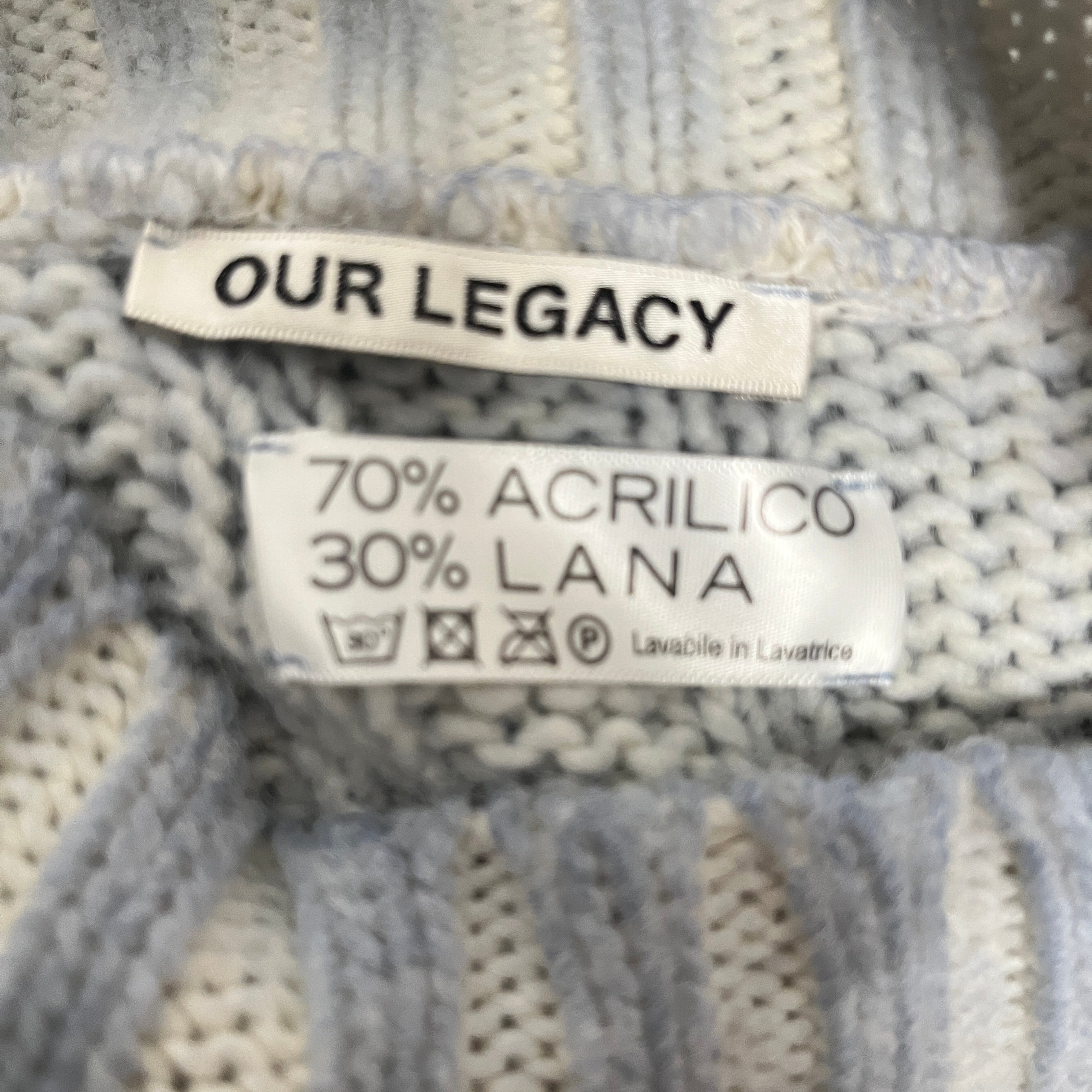 OUR LEGACY/Heavy Sweater/M/Acrylic/BLU/FUNNEL NECK SWEATER view 3