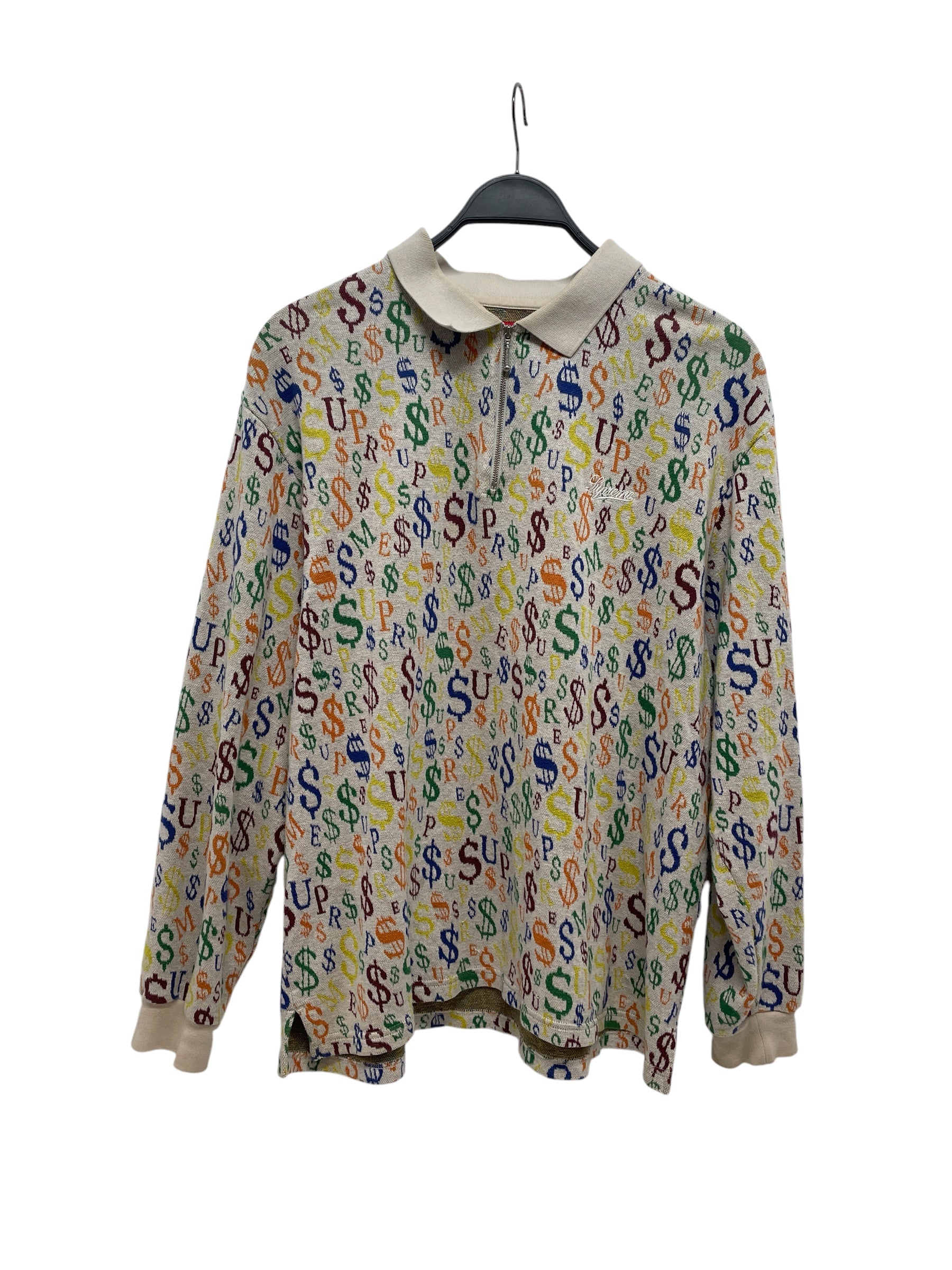 Supreme/LS T-Shirt/L/Cotton/MLT/All Over Print/MULTI COLOR DOLLAR SYMBOLS view 1