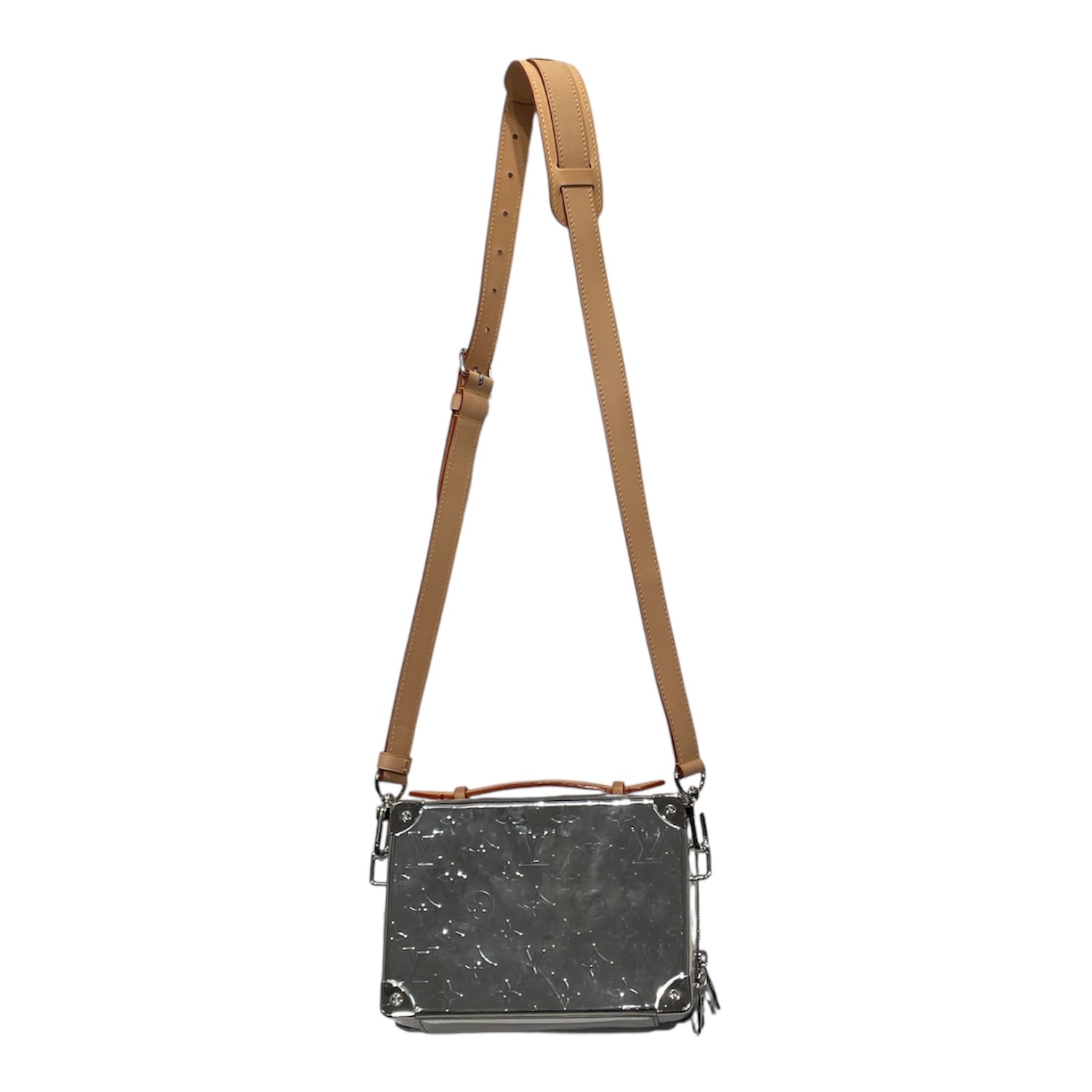 LOUIS VUITTON/Cross Body Bag/Monogram/Leather/SLV/MIRROR HANDLE SOFT TRUNK view 2