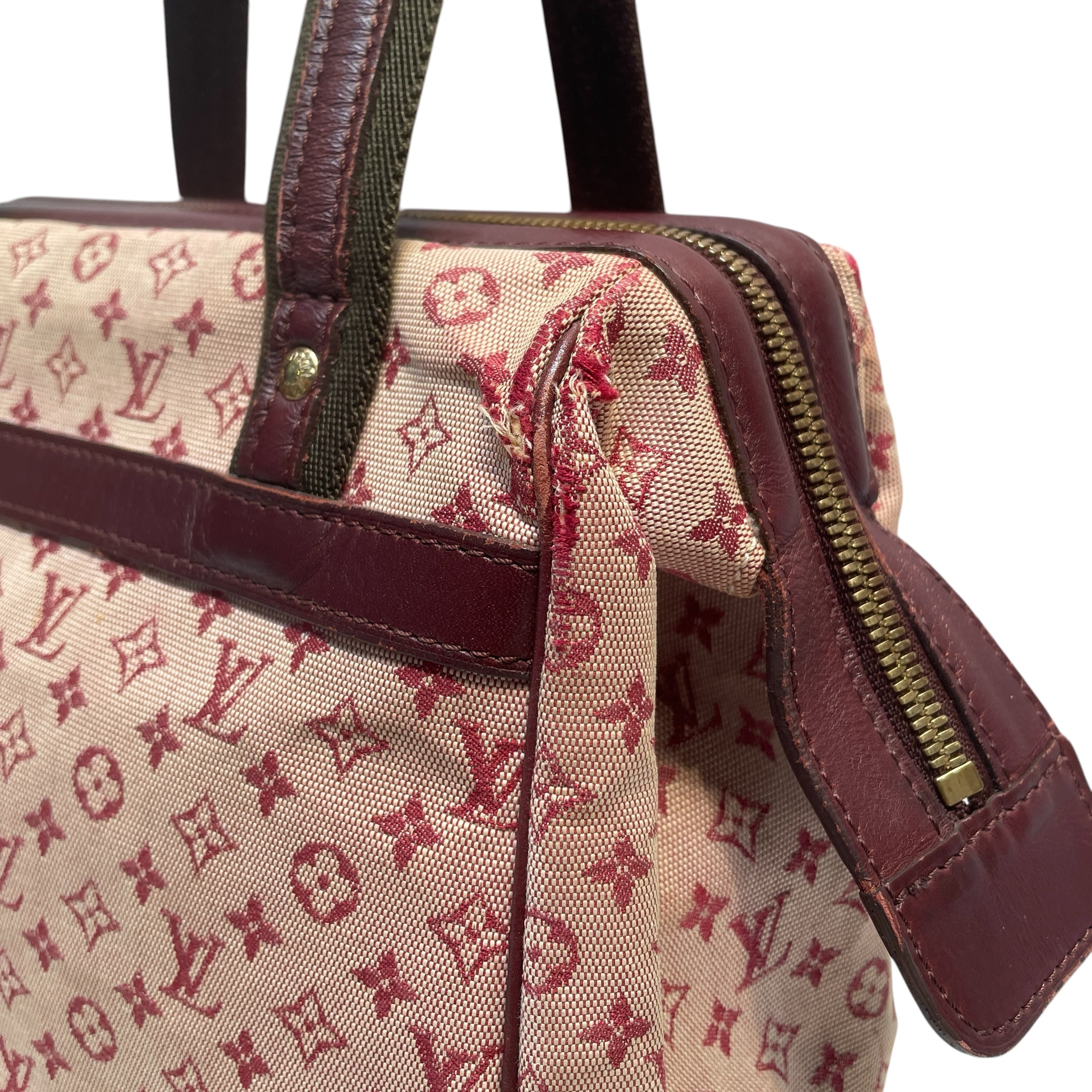 LOUIS VUITTON/Hand Bag/Monogram/Cotton/PNK/Pink and red monogram Handbag view 6