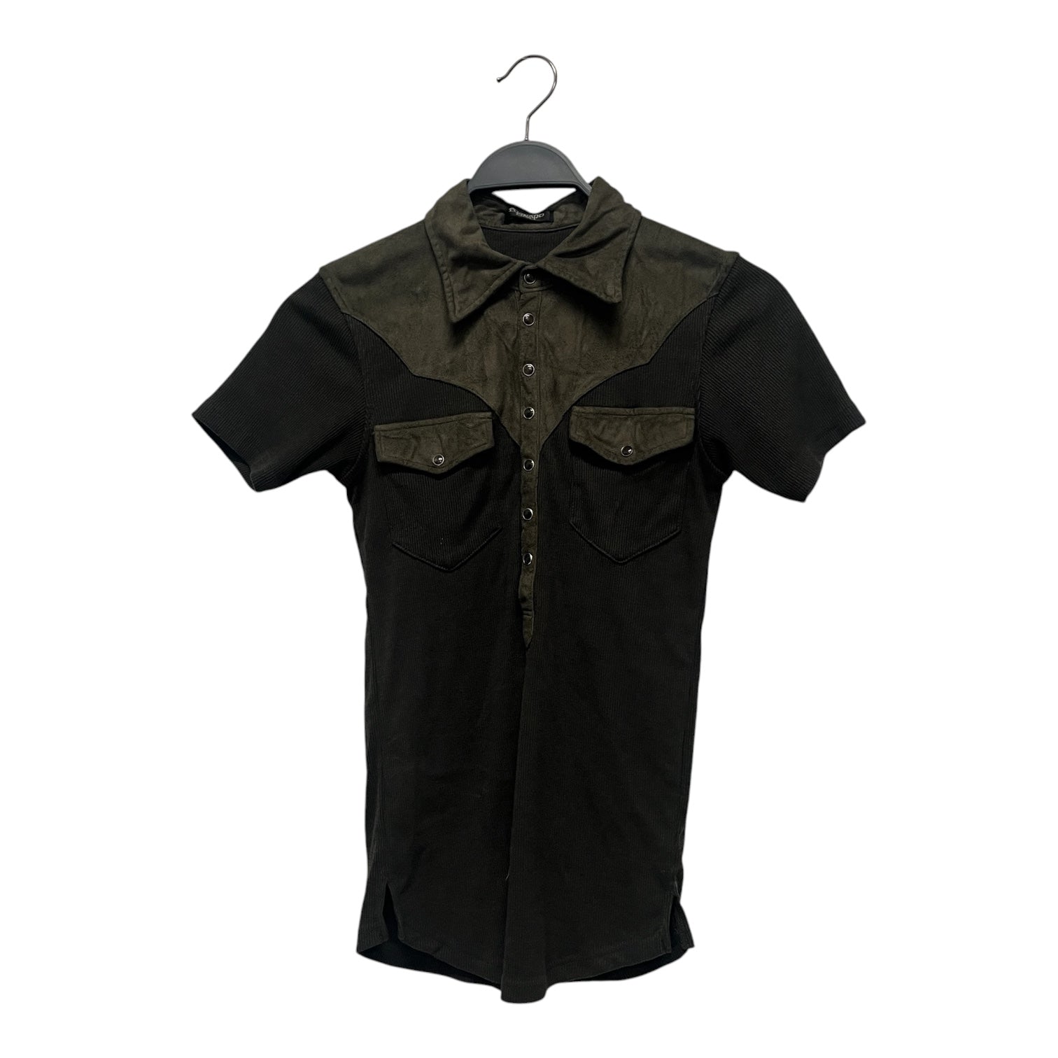 TORNADO MART/Polo Shirt/Cotton/KHK/Western/RIBBED SUEDE SHOULDERS view 1