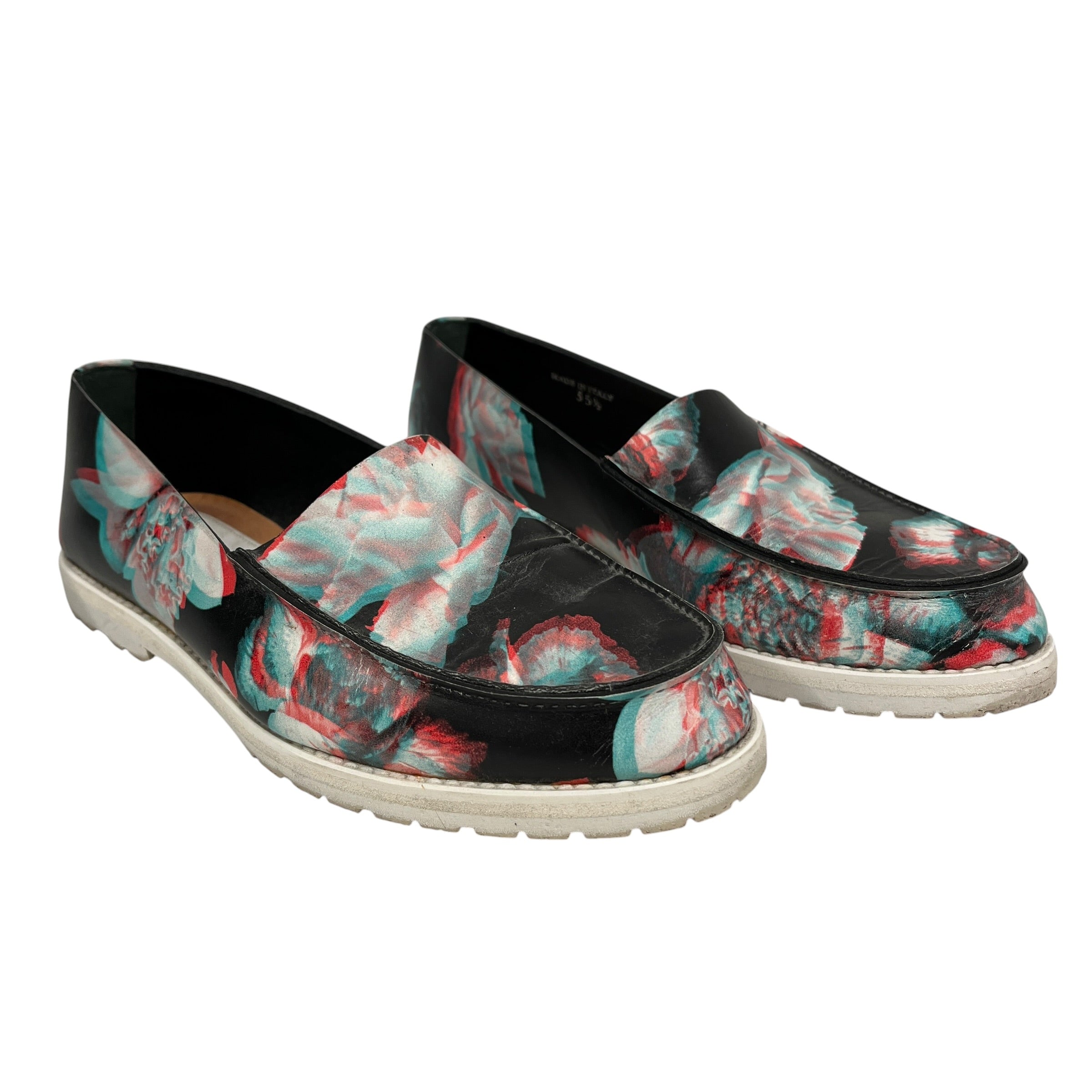 Maison Margiela/Low-Sneakers/EU 35.5/Floral Pattern/Leather/BLK/SLIP ON / INFRARED FLOWERS view 1