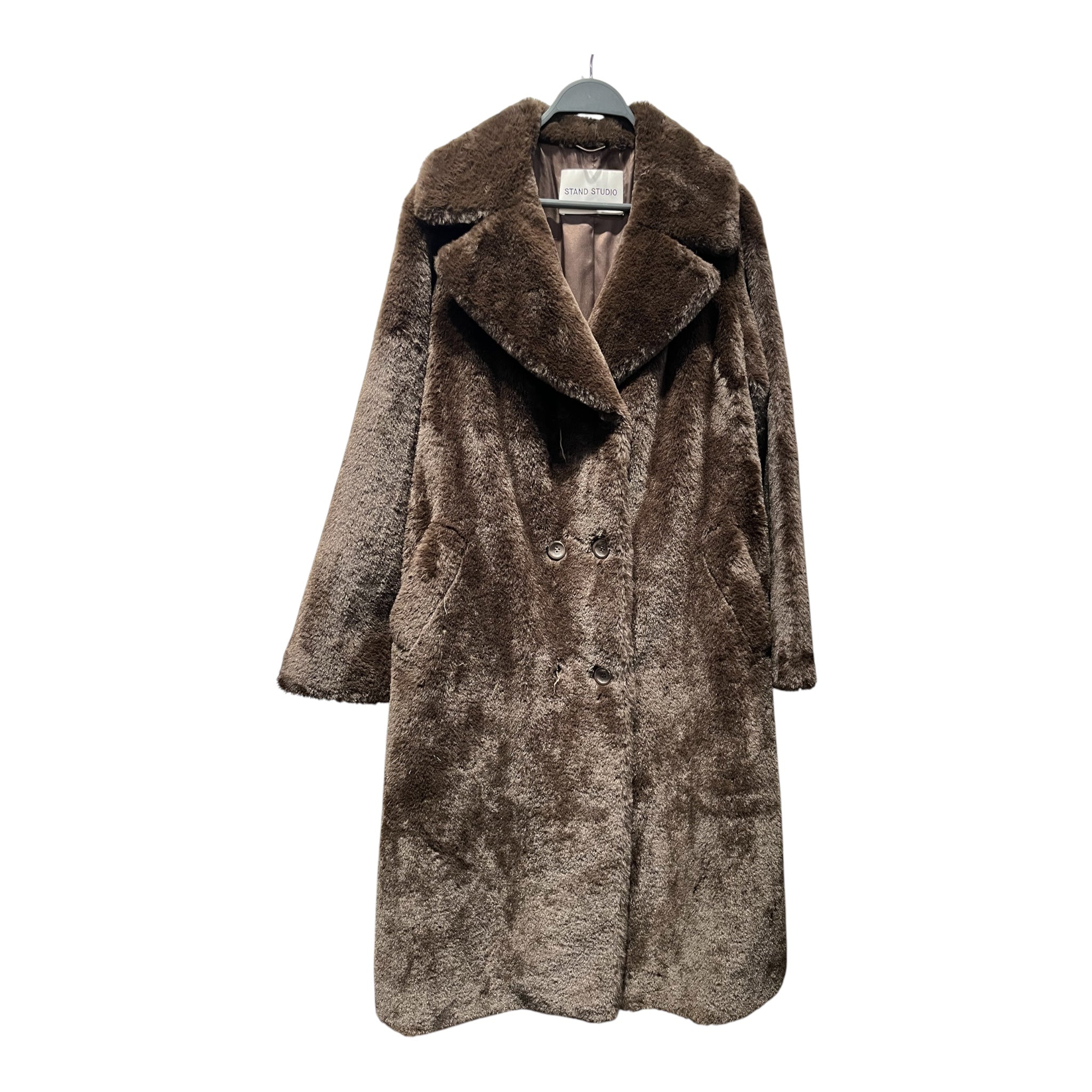 STAND STUDIO/Fleece Jkt/Fake Fur/BRW/COLLARED view 1