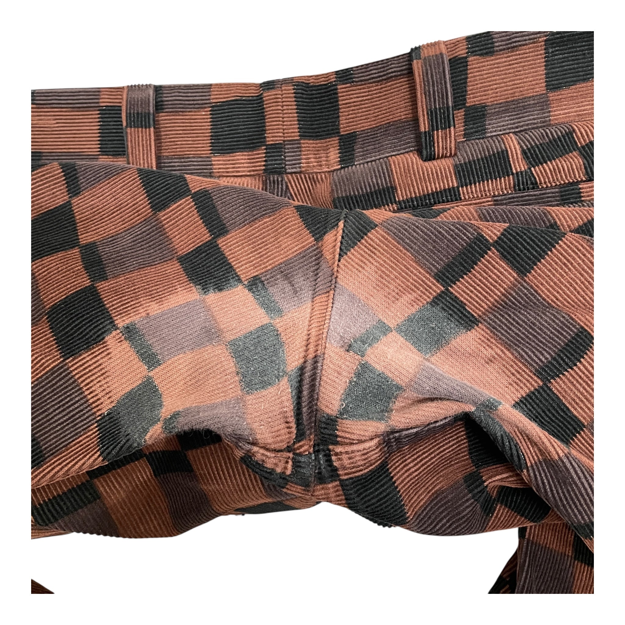 MARNI/Straight Pants/48/Corduroy/BRW/All Over Print/CHECKERED CARGO PANT view 5