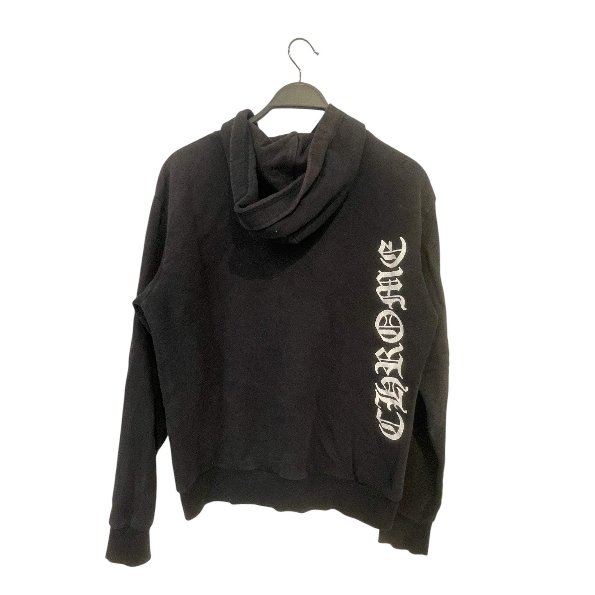 CHROME HEARTS/Hoodie/S/Cotton/BLK/CHROME SIDE LOGO AS IS view 2