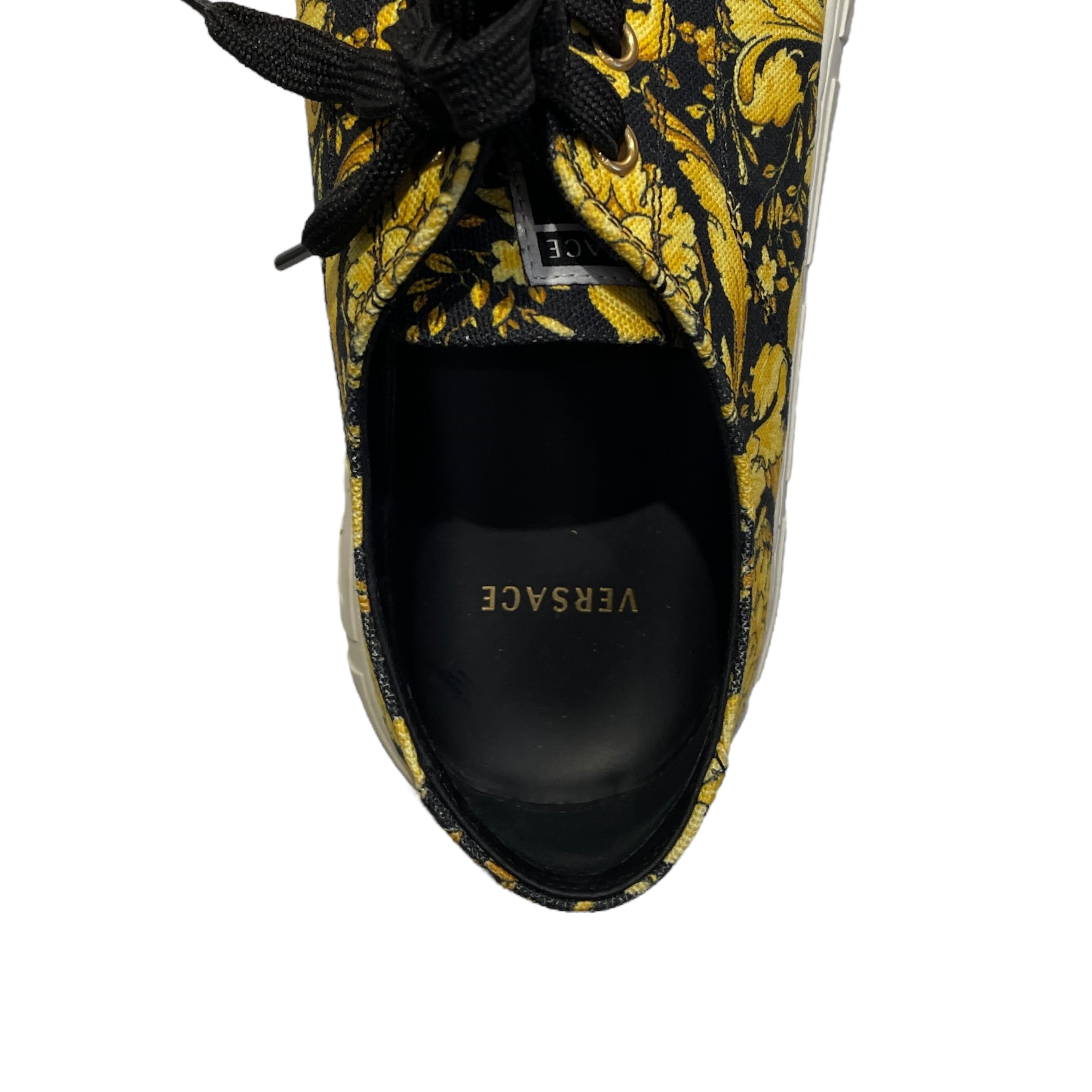 VERSACE/Low-Sneakers/EU 46/All Over Print/Leather/YEL/Greca Borocco Canvas view 3